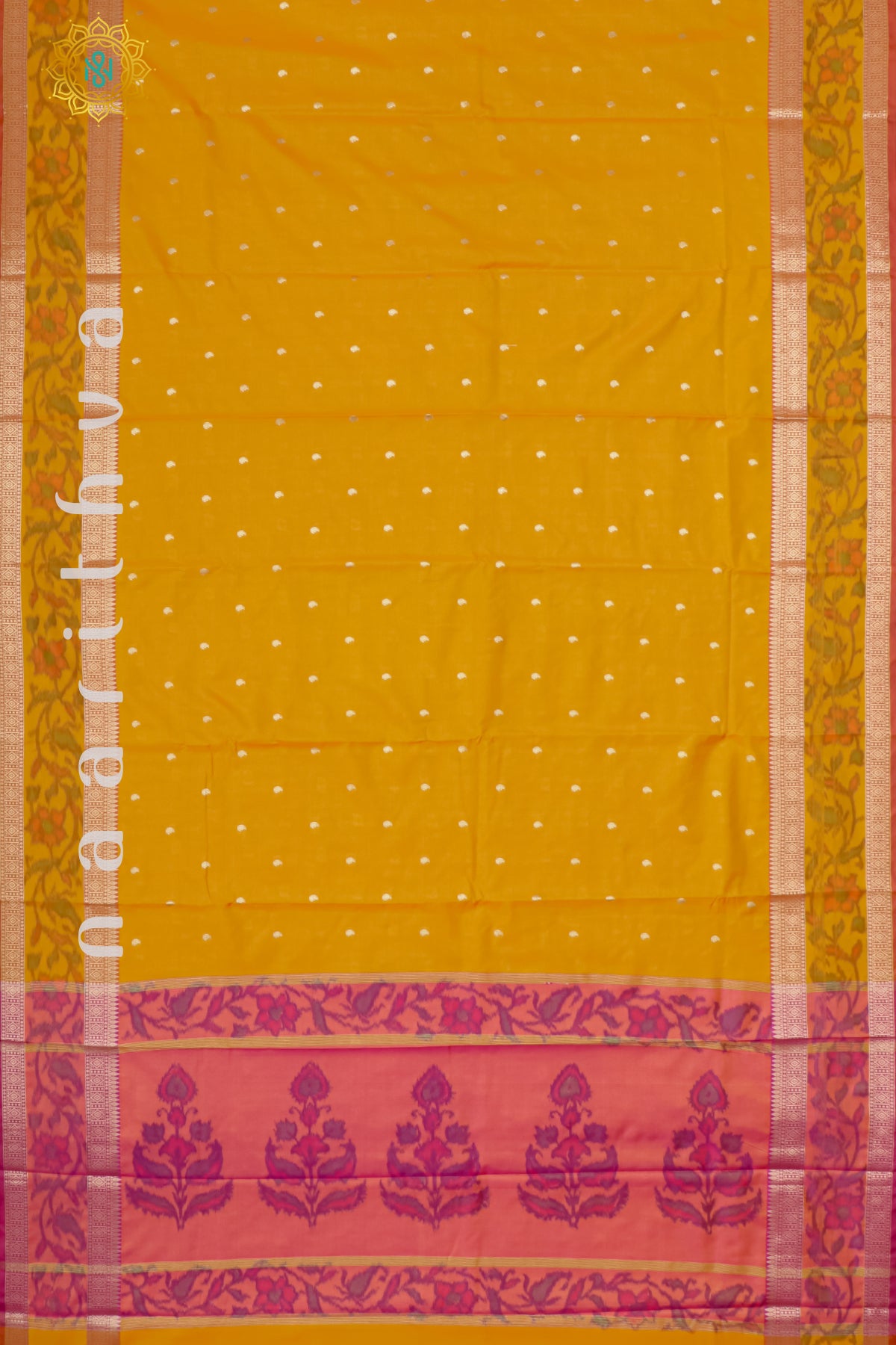 YELLOW WITH ORANGE - SEMI KANCHI