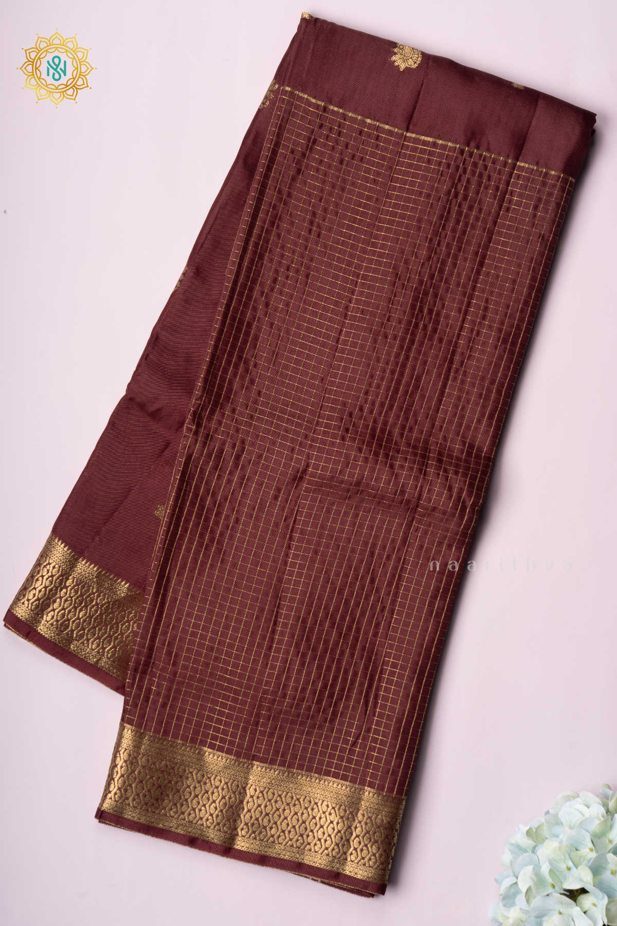 BROWN - SEMI CREPE SILK