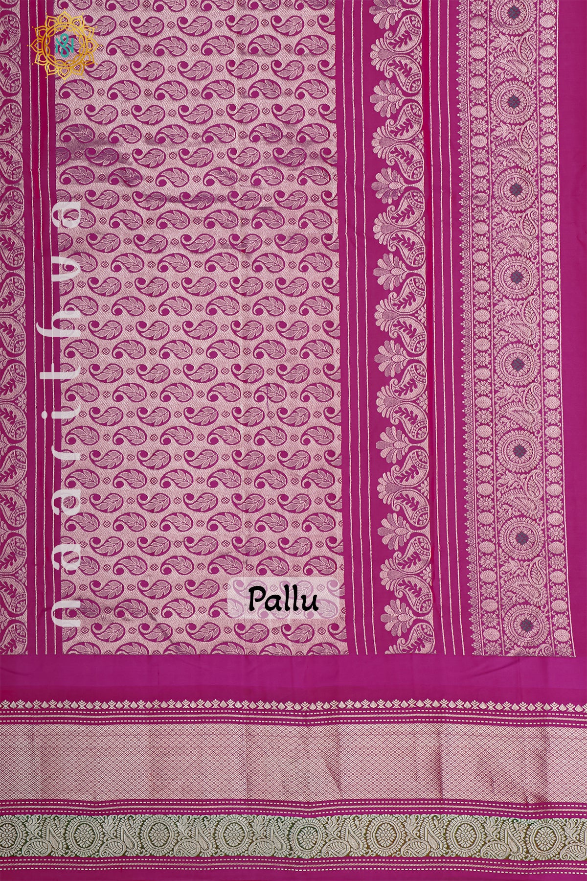 PEACOCK BLUE WITH PINK - PURE GADWAL SILK