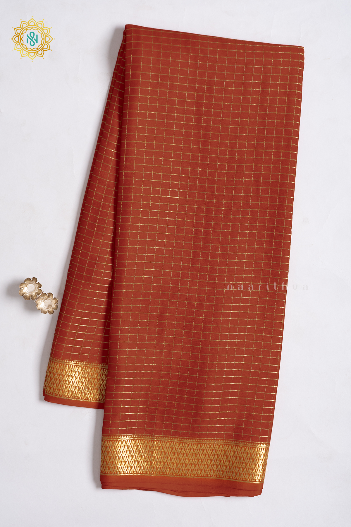 ORANGE - PURE MYSORE CREPE SILK