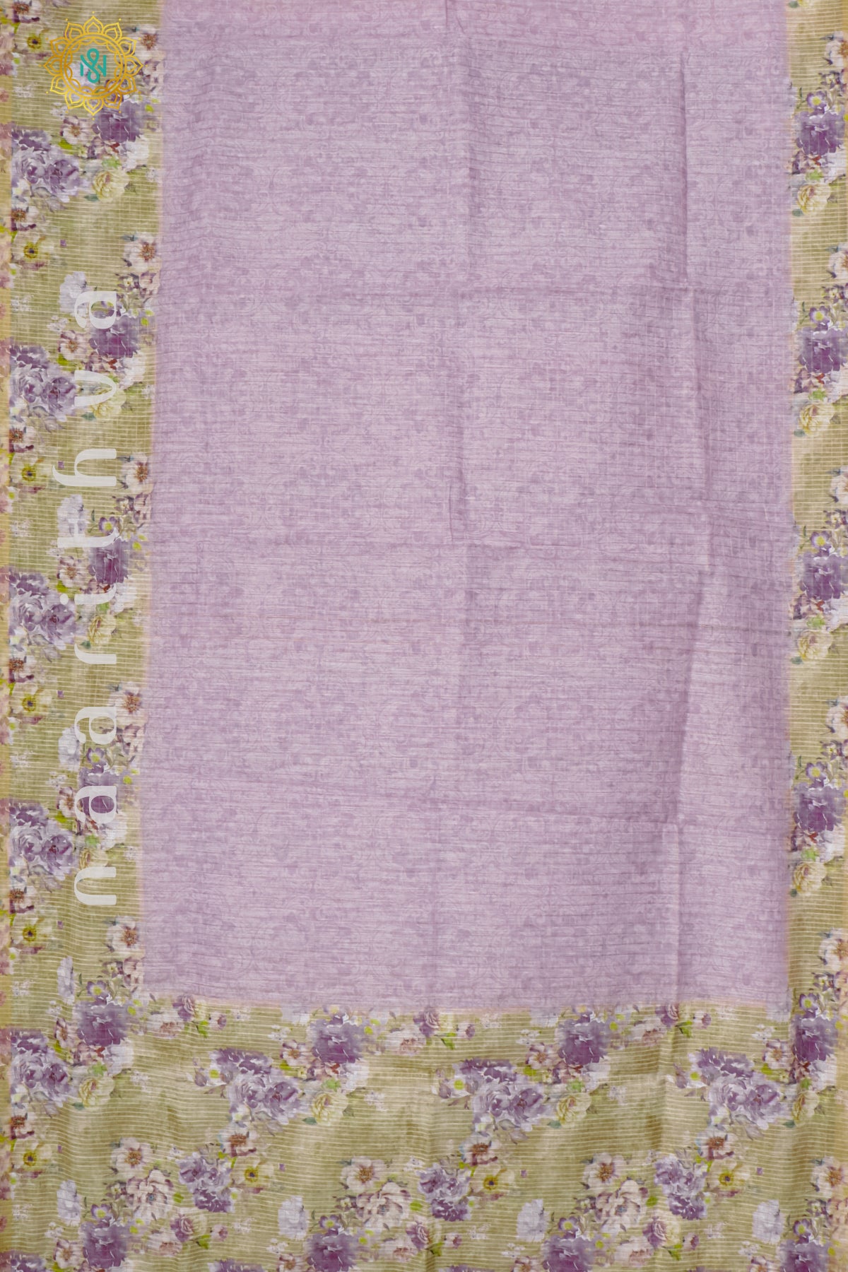 LAVENDER WITH GREEN - LINEN COTTON