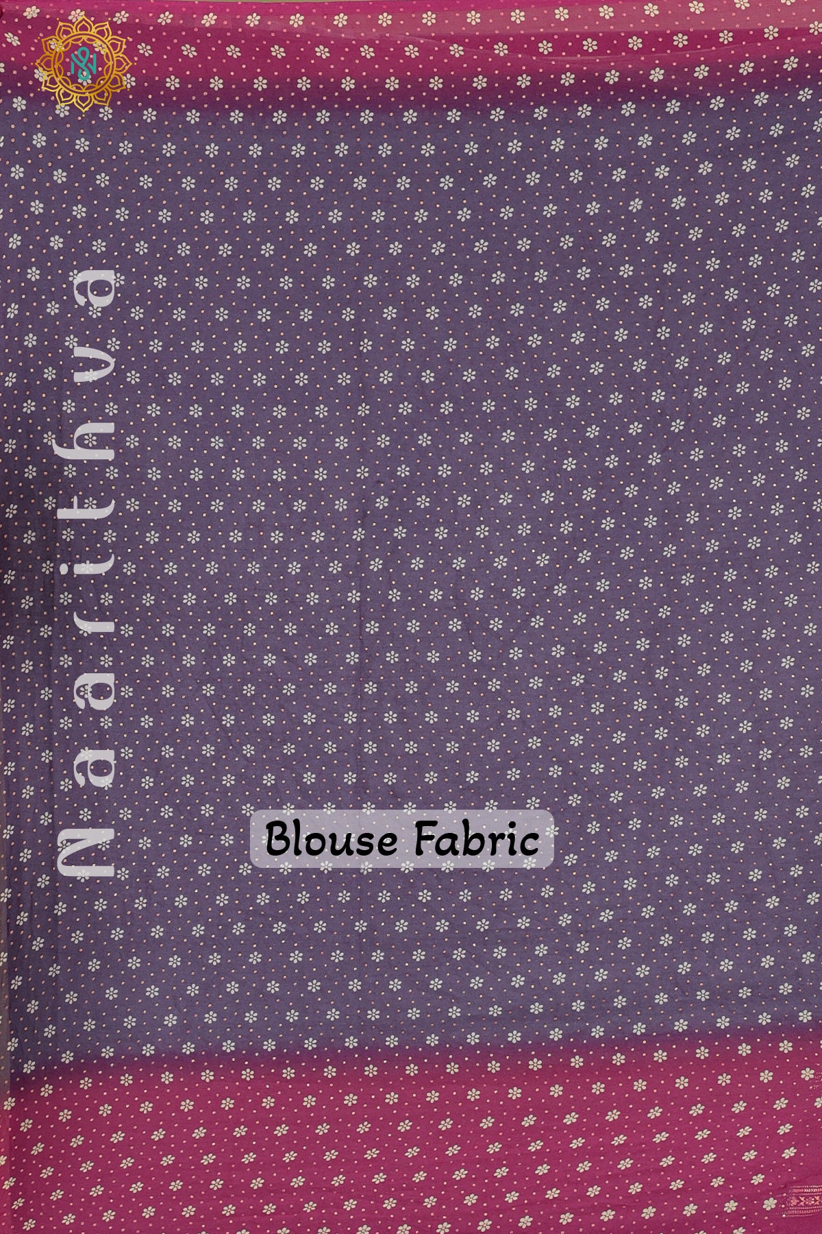 GREYISH LAVENDER WITH PINK - CRUSHED CHIFFON WITH FOIL PRINT