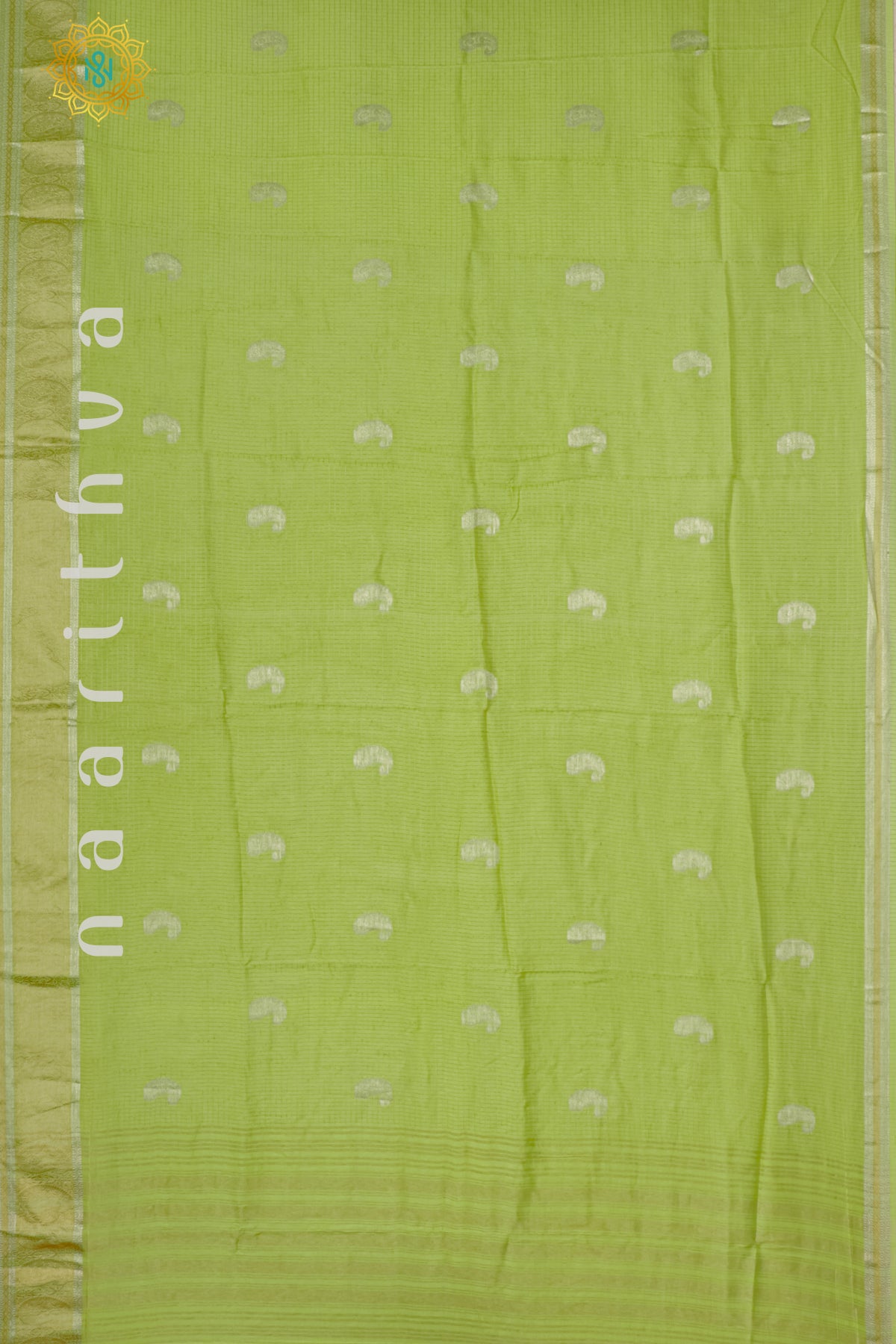 LIGHT GREEN WITH BOTTLE GREEN - DOLA SILK