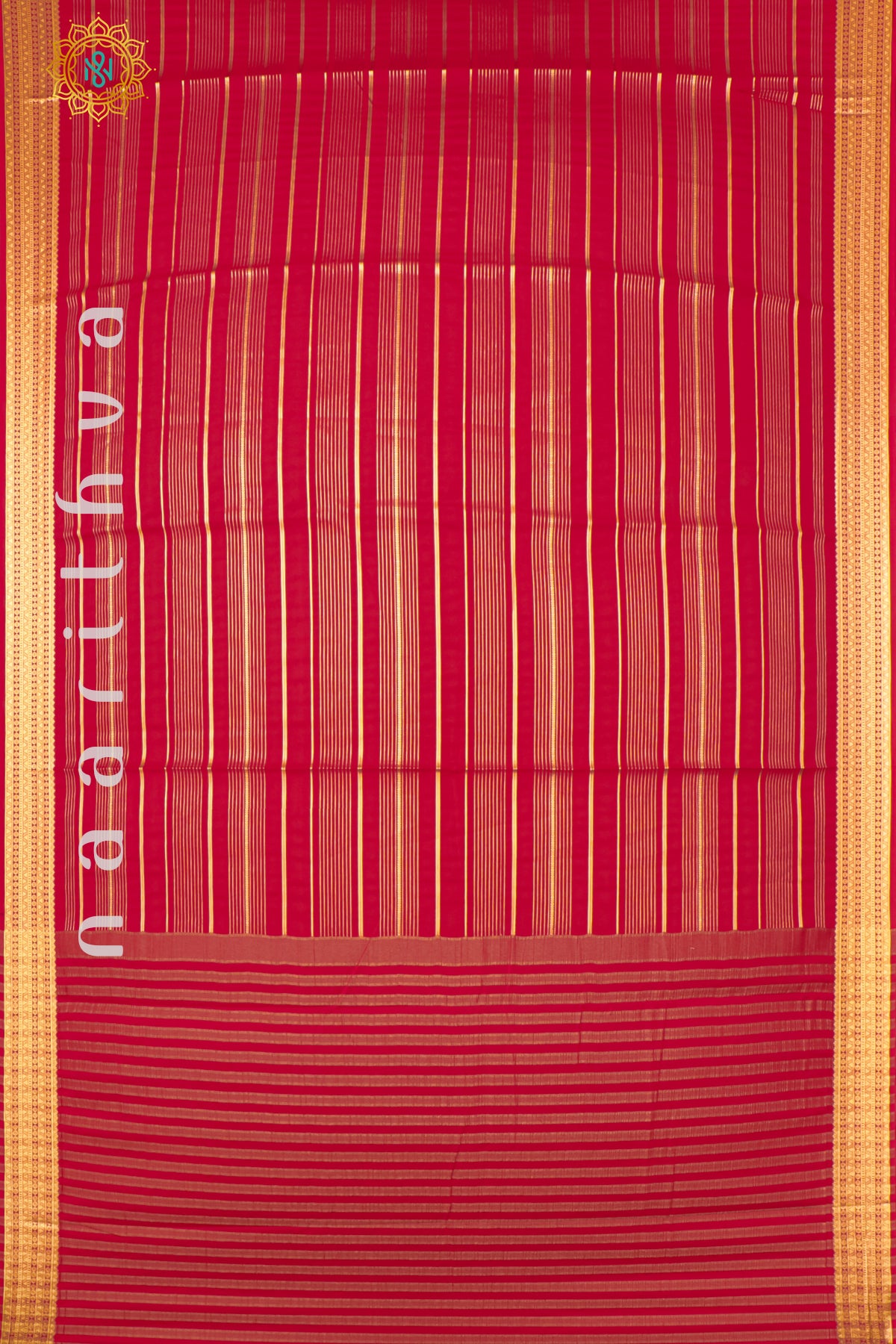 RED - SEMI MYSORE CREPE SILK