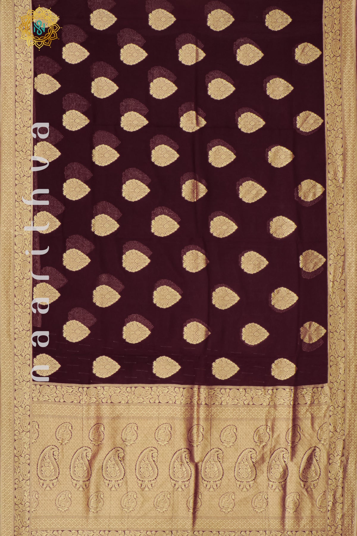 BROWN - SEMI BANARASI GEORGETTE