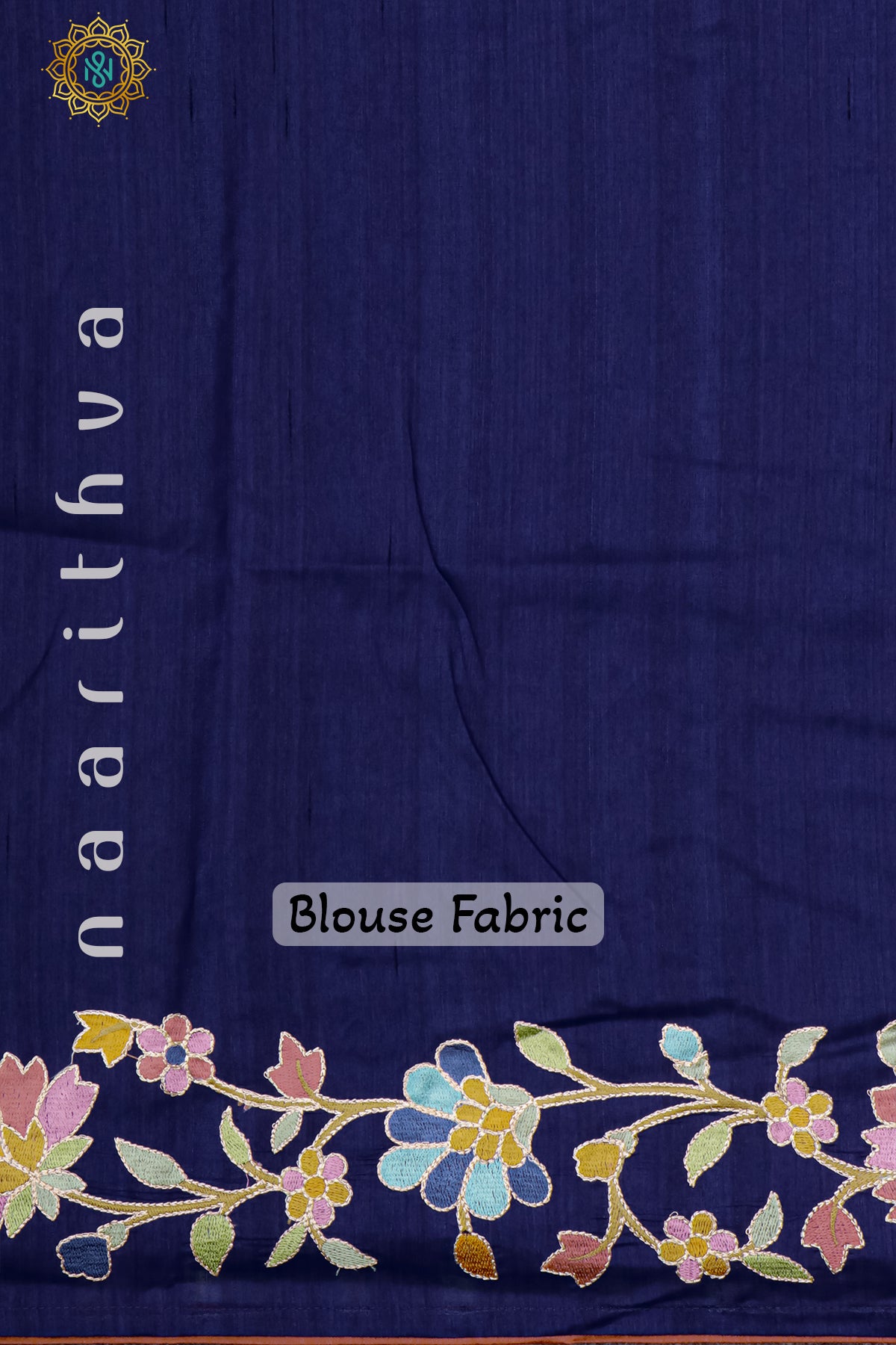 BLUE - SEMI TUSSAR SILK WITH EMBROIDERY