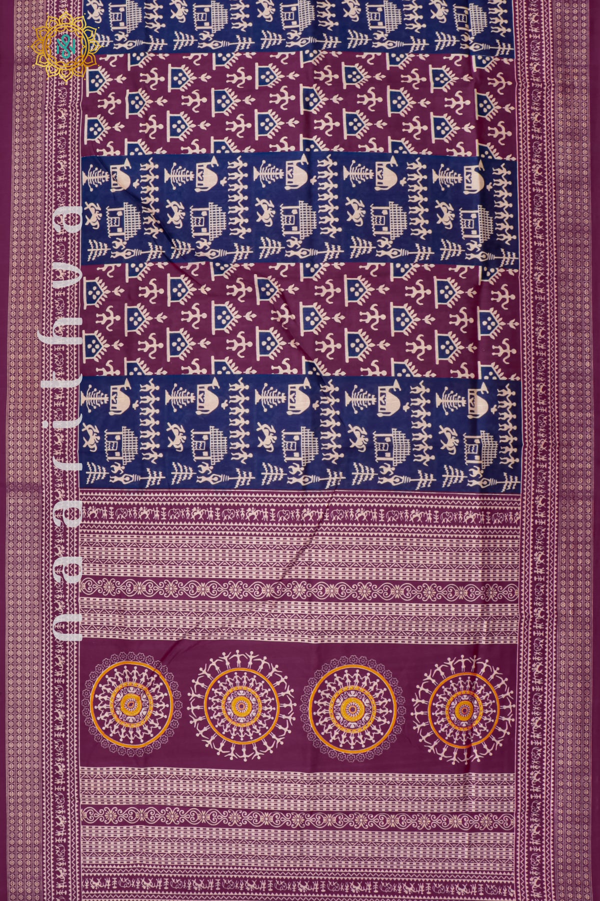 BLUE WITH MAGENTA - KOTHA TUSSAR