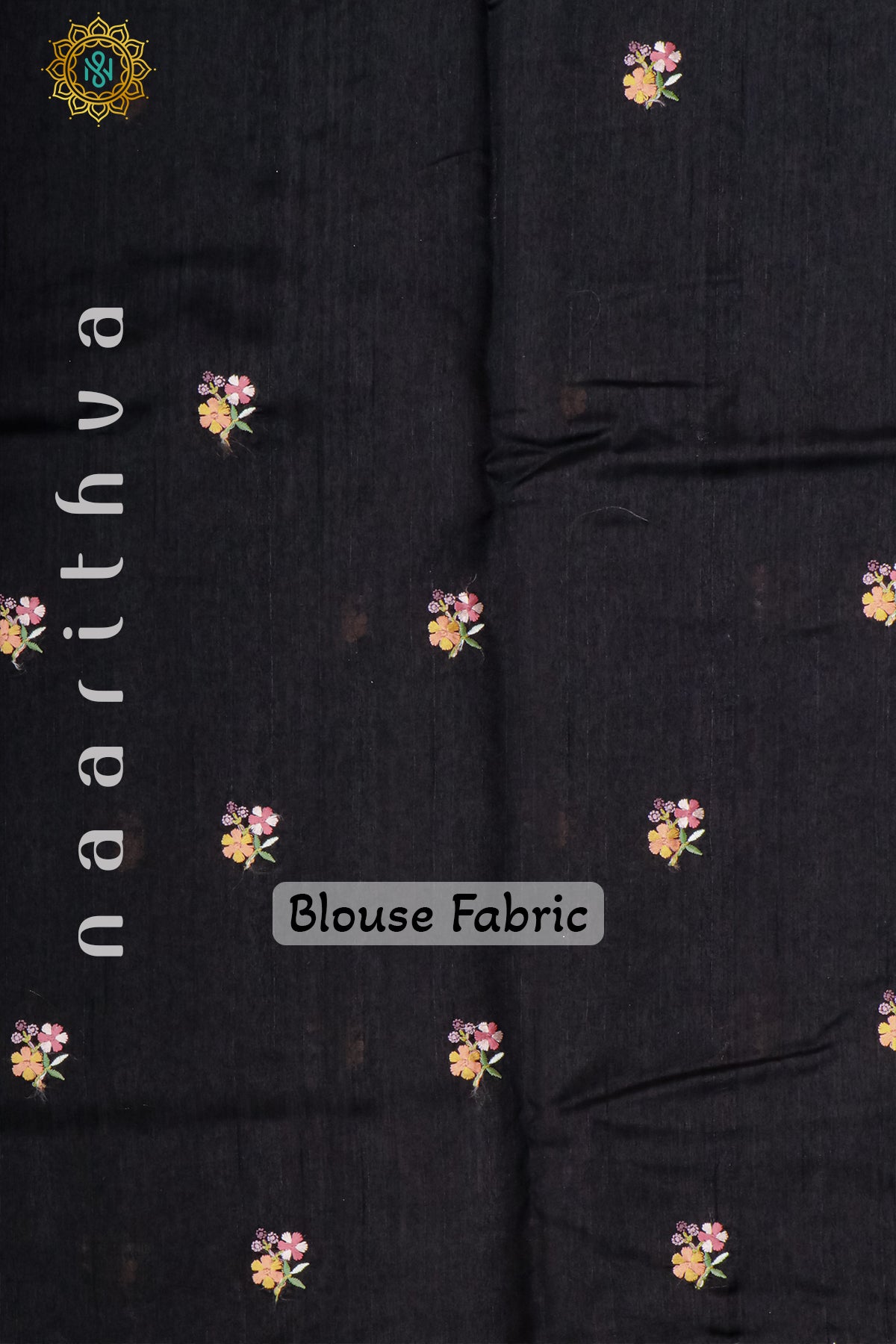 BLACK - SEMI TUSSAR SILK WITH EMBROIDER