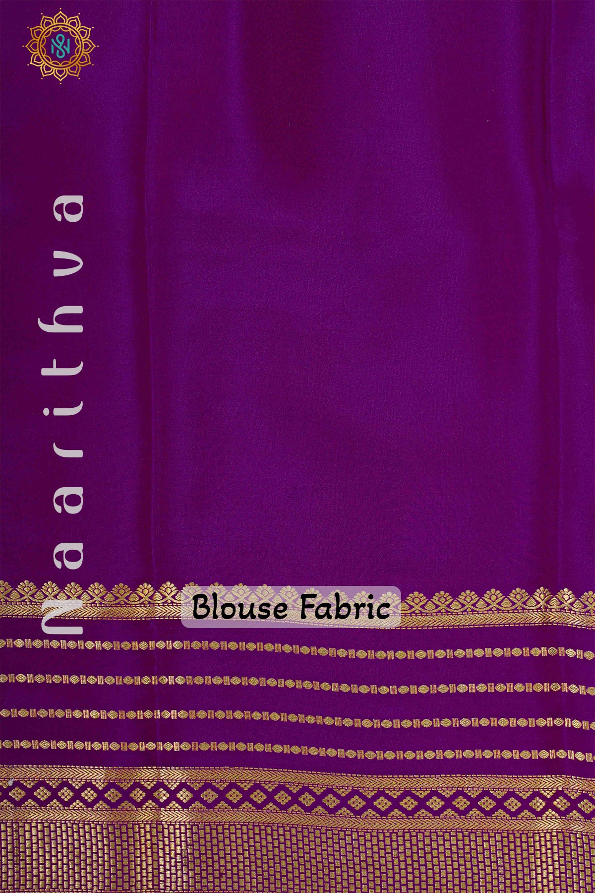 YELLOW WITH PURPLE - PURE MYSORE CREPE SILK