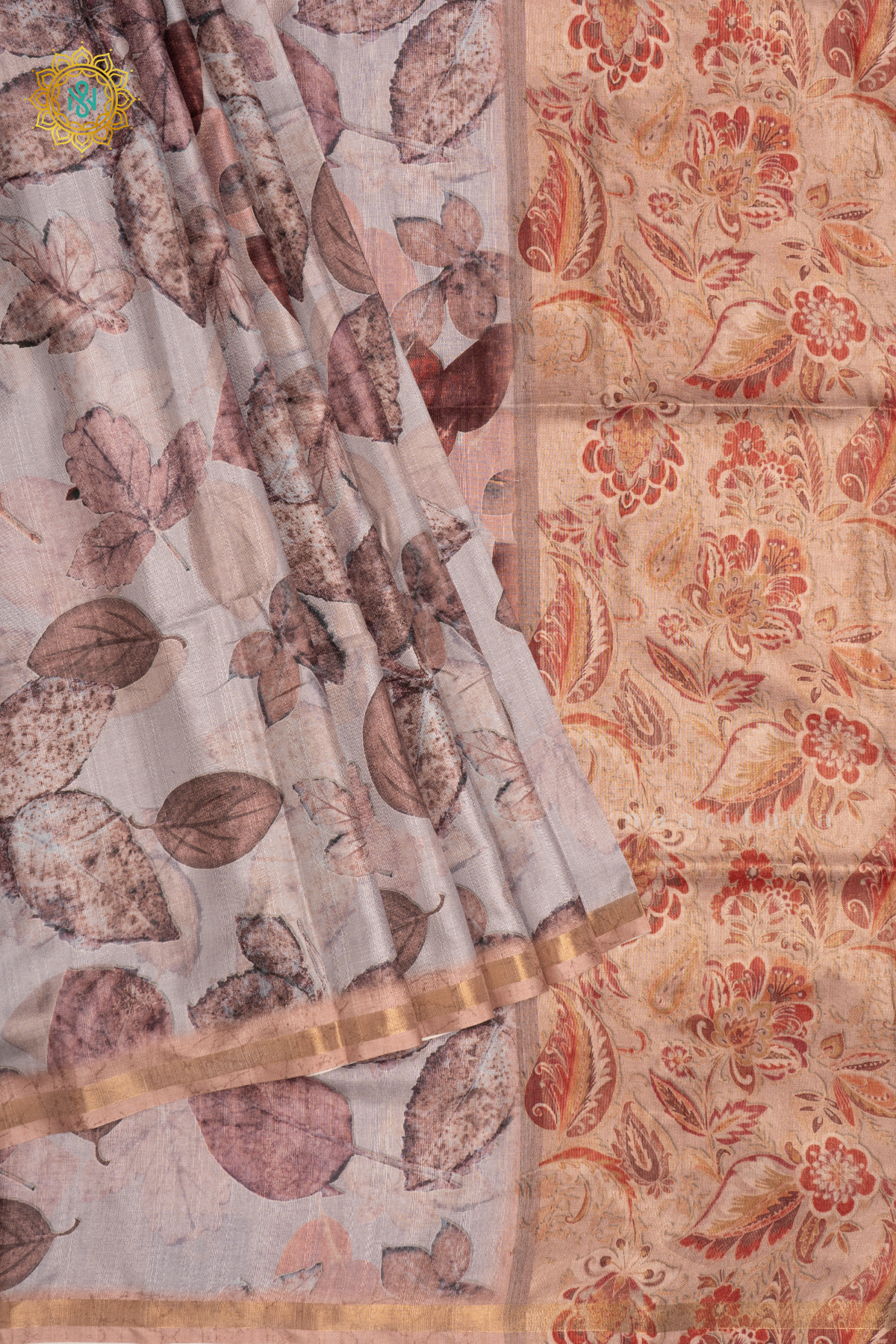 LIGHT GREY -  SEMI KOTHA CREPE