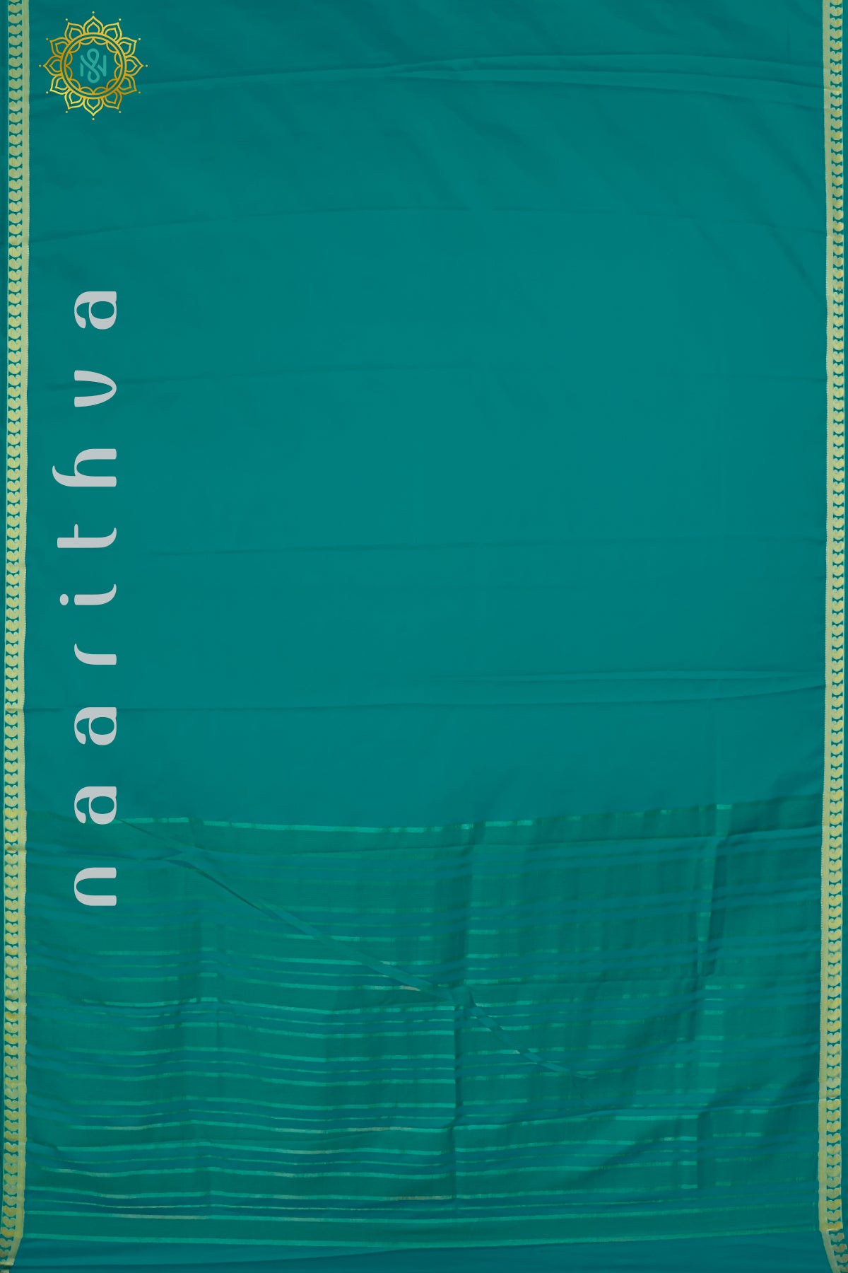 AQUA BLUE - SEMI MYSORE CREPE SILK