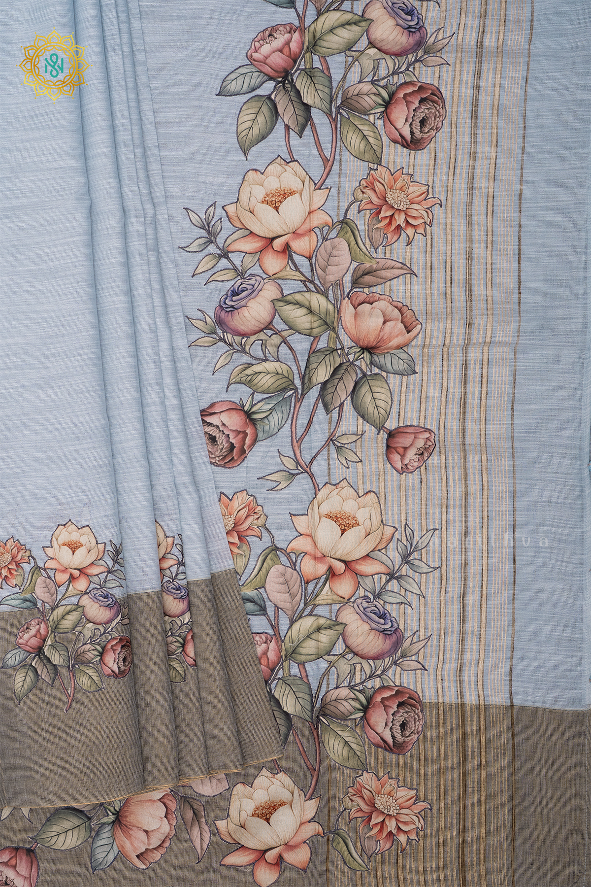 AQUA BLUE - LINEN BY COTTON