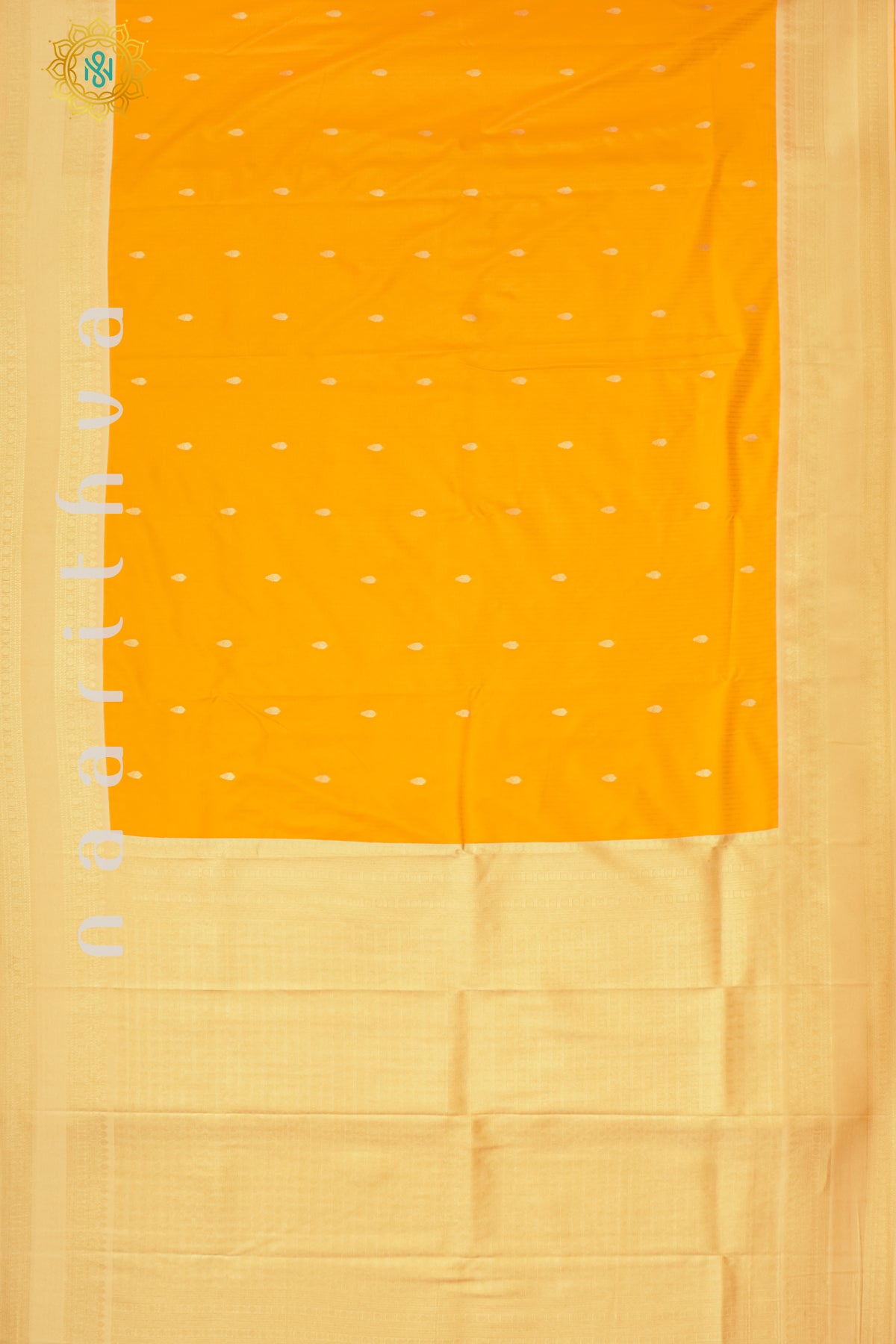 YELLOW WITH BIEGE - SEMI SILK