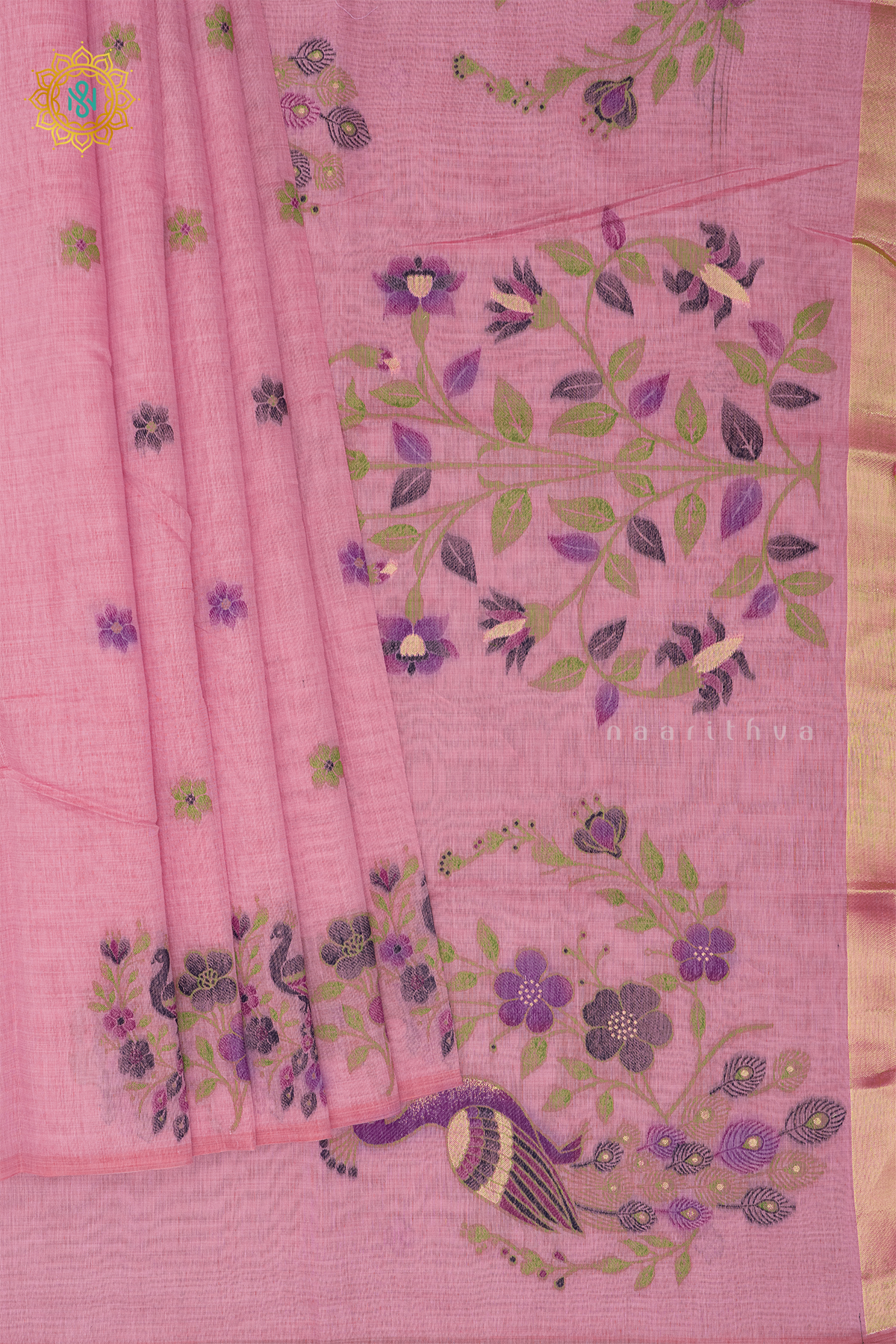 PEACHISH PINK - MOONGA COTTON