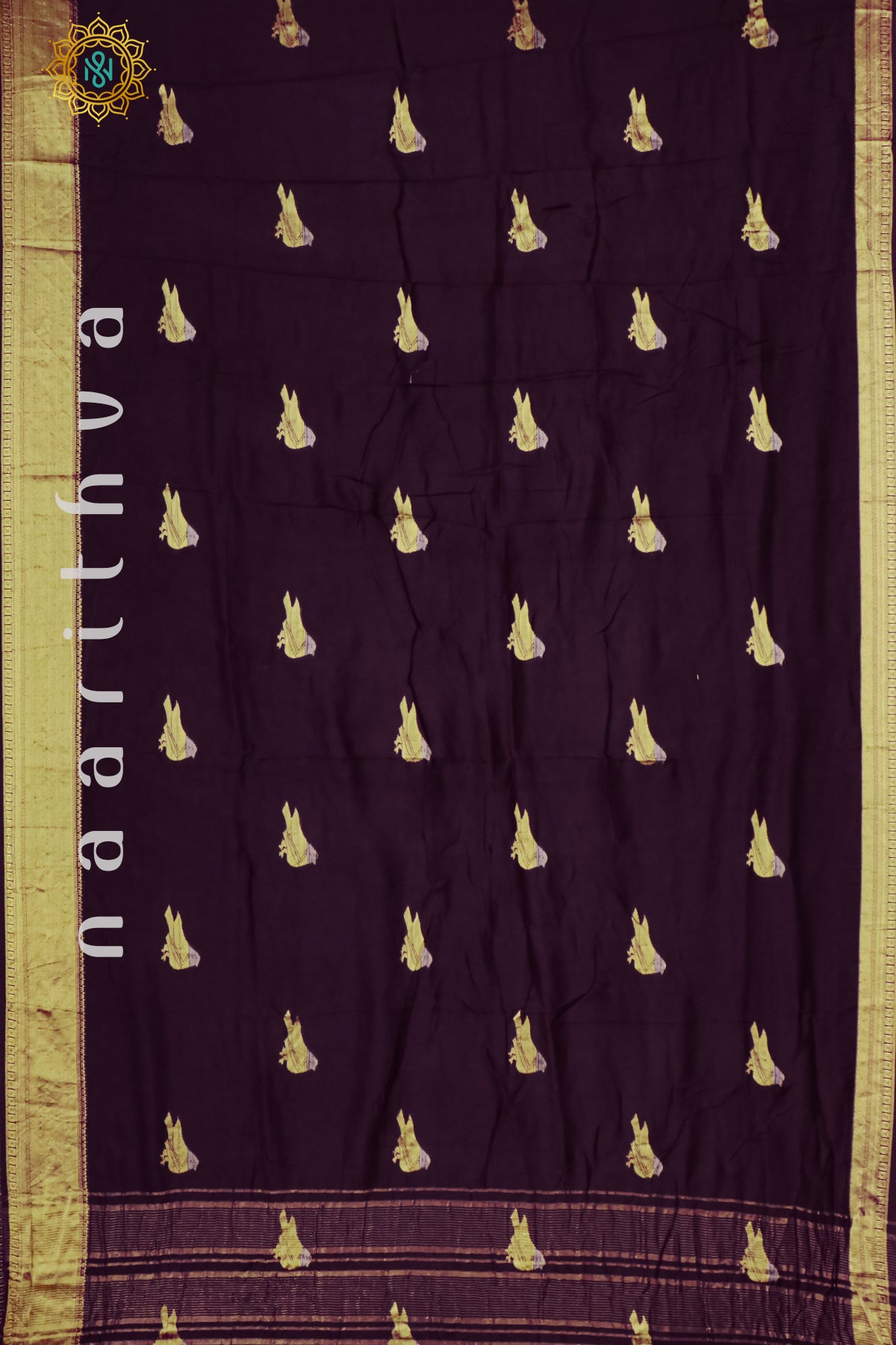 DEEP WINE WITH YELLOW - DOLA SILK