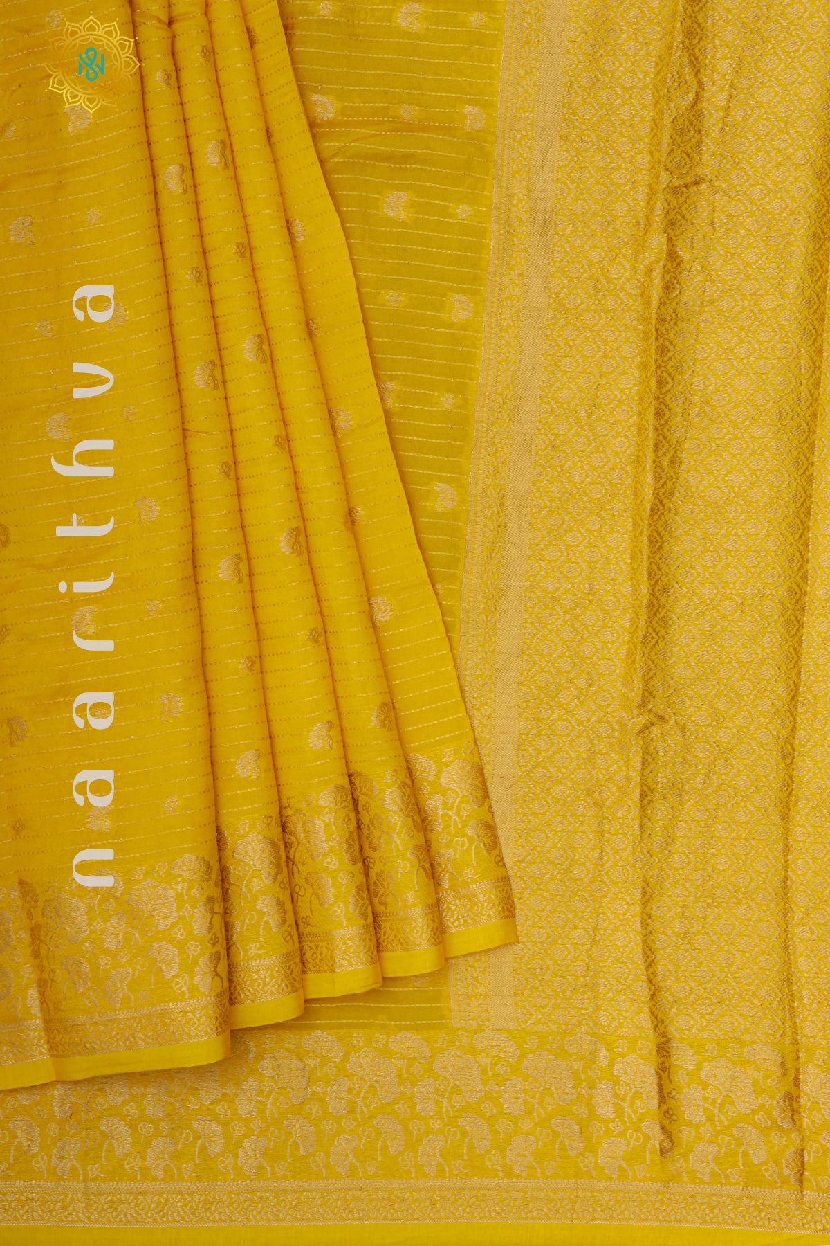 YELLOW WITH PURPLE - DOLA SILK