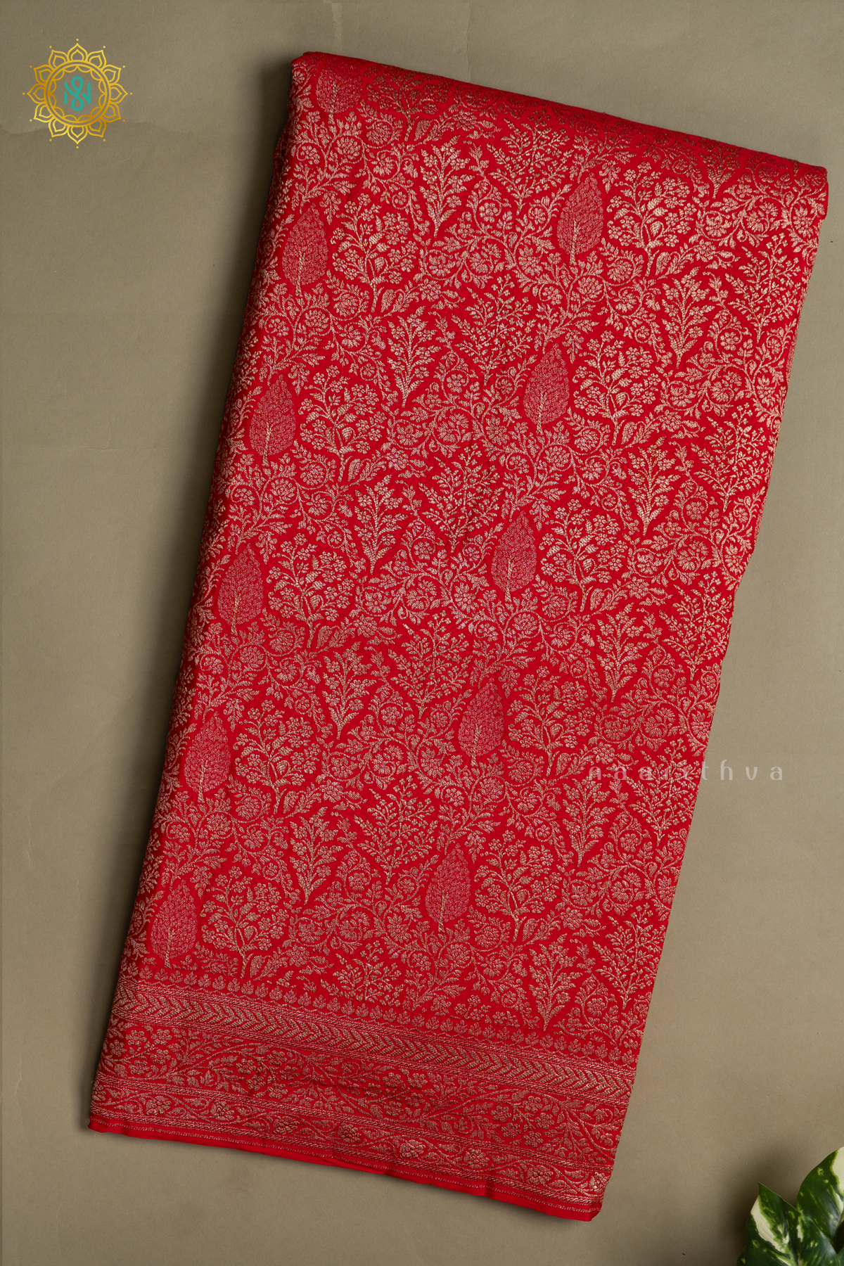 RED - PURE BANARASI CREPE