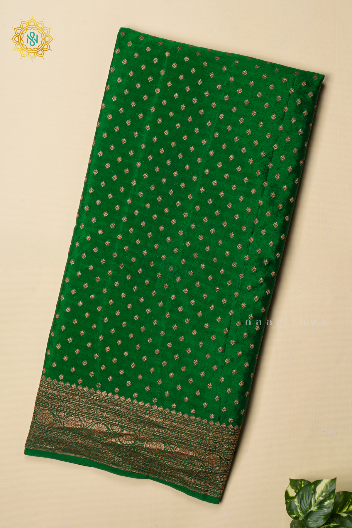 GREEN - PURE BANARASI CREPE