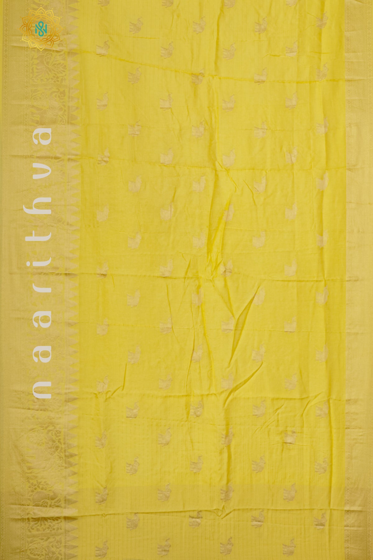 YELLOW WITH PURPLE - DOLA SILK