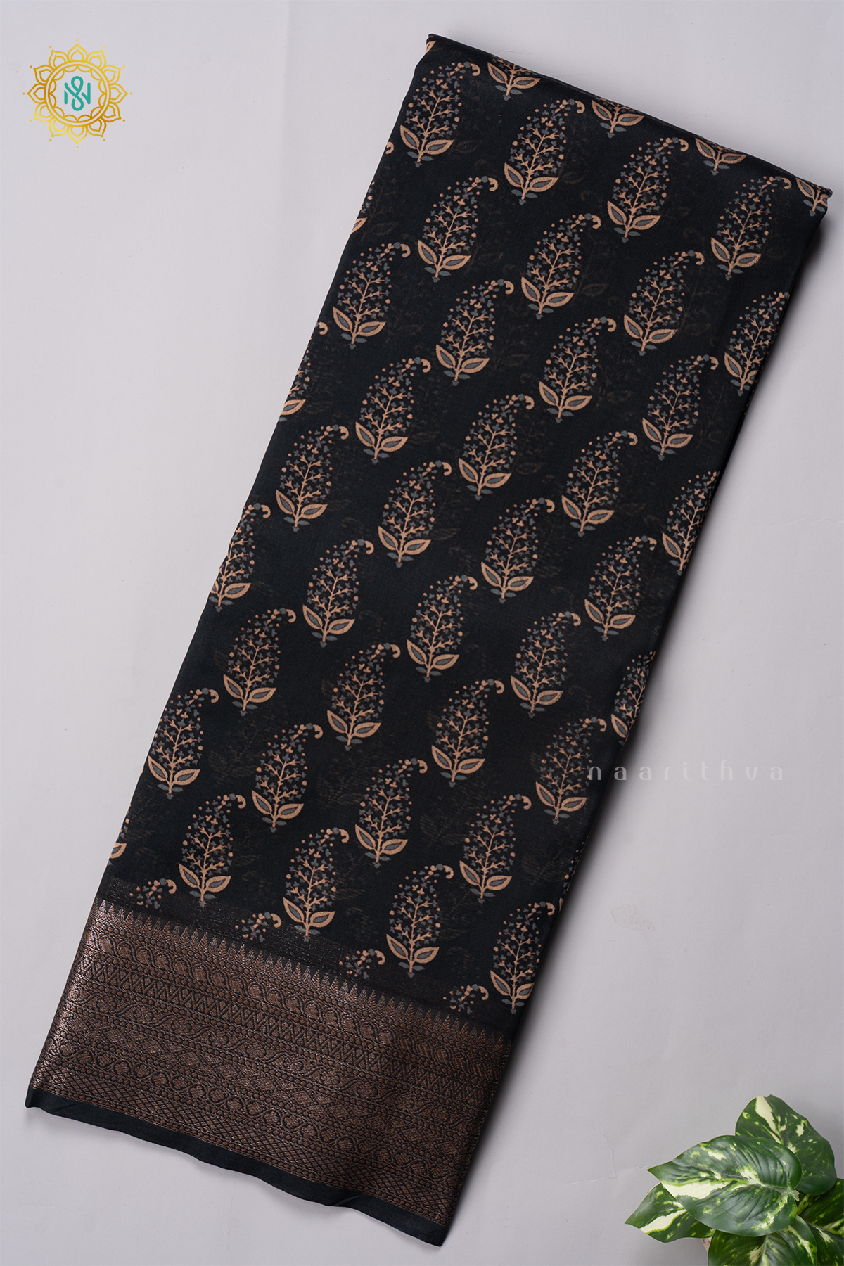 BLACK - CHANDERI SLK COTTON