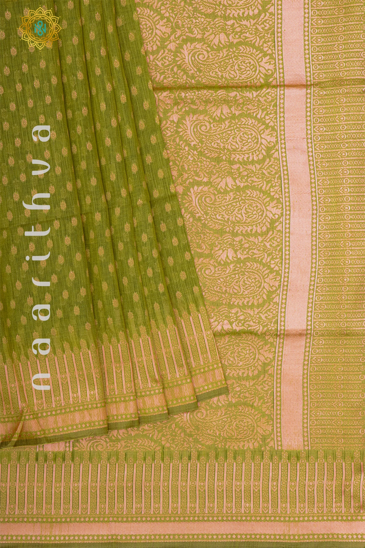 GREEN - SEMI RAW SILK