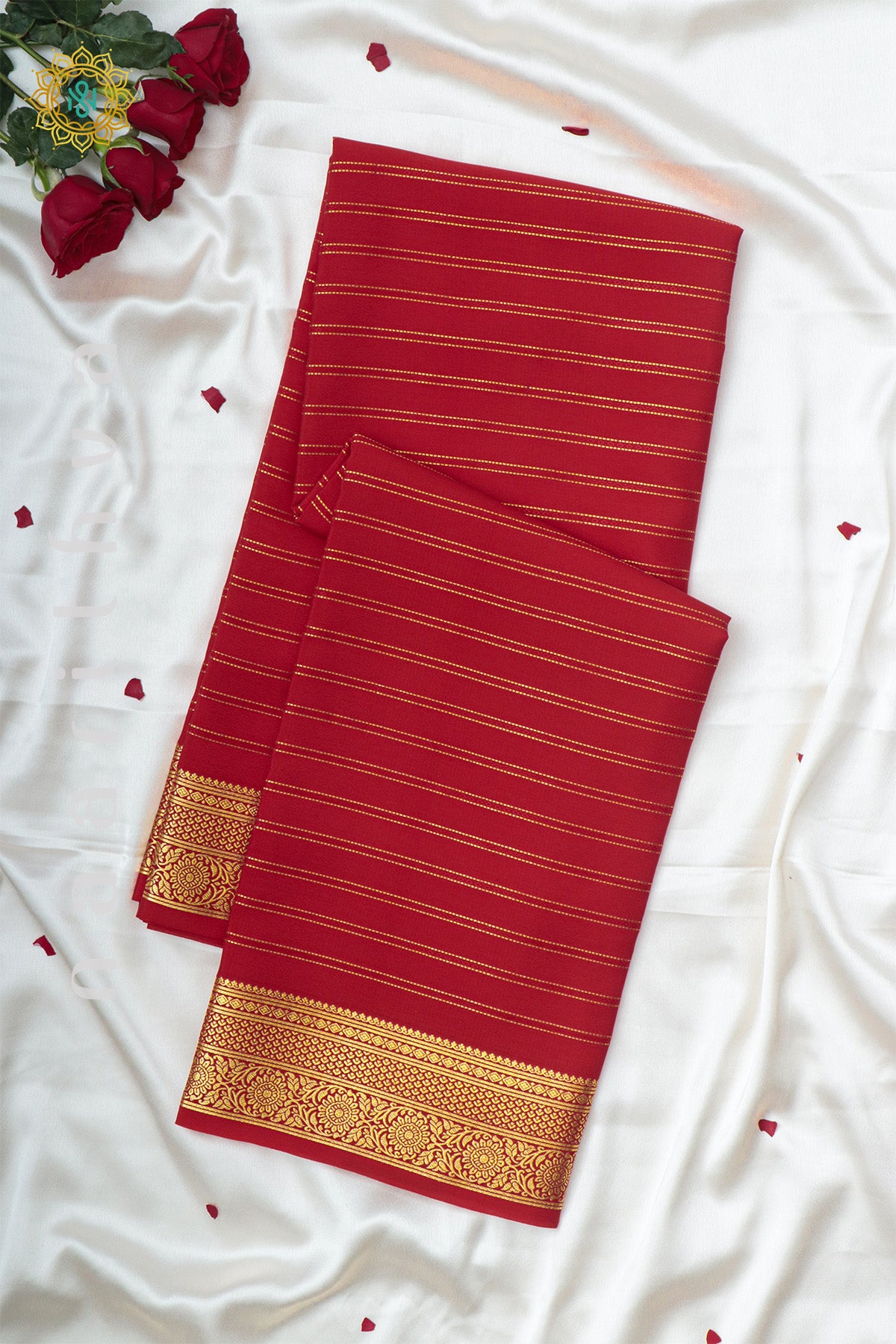 RED - PURE MYSORE CREPE SILK