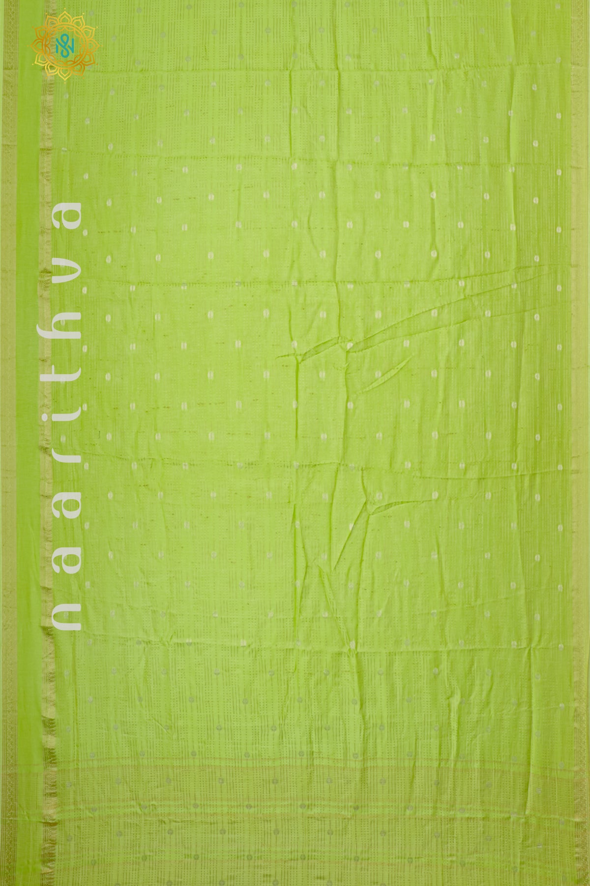 PARROT GREEN WITH GREEN - DOLA SILK