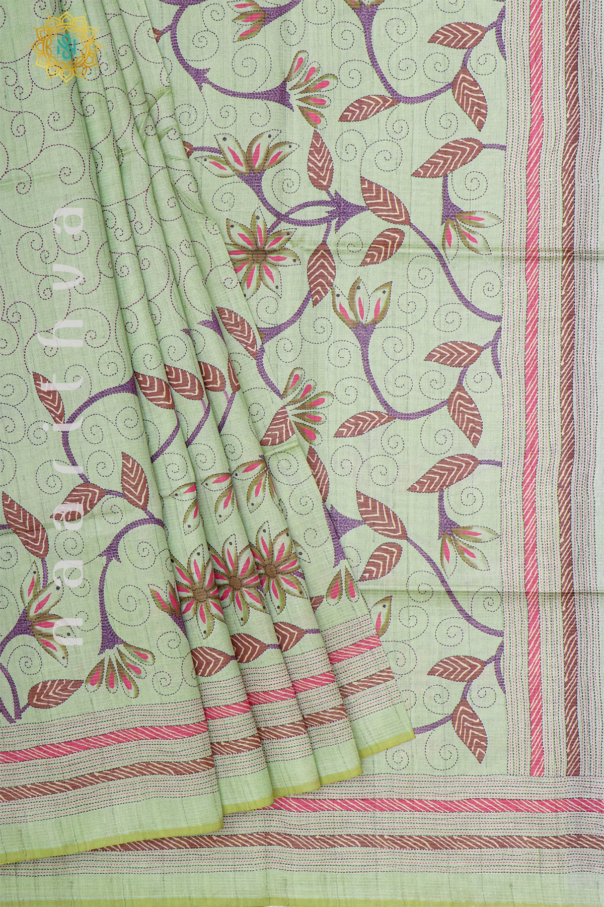 GREEN - SEMI TUSSAR SILK