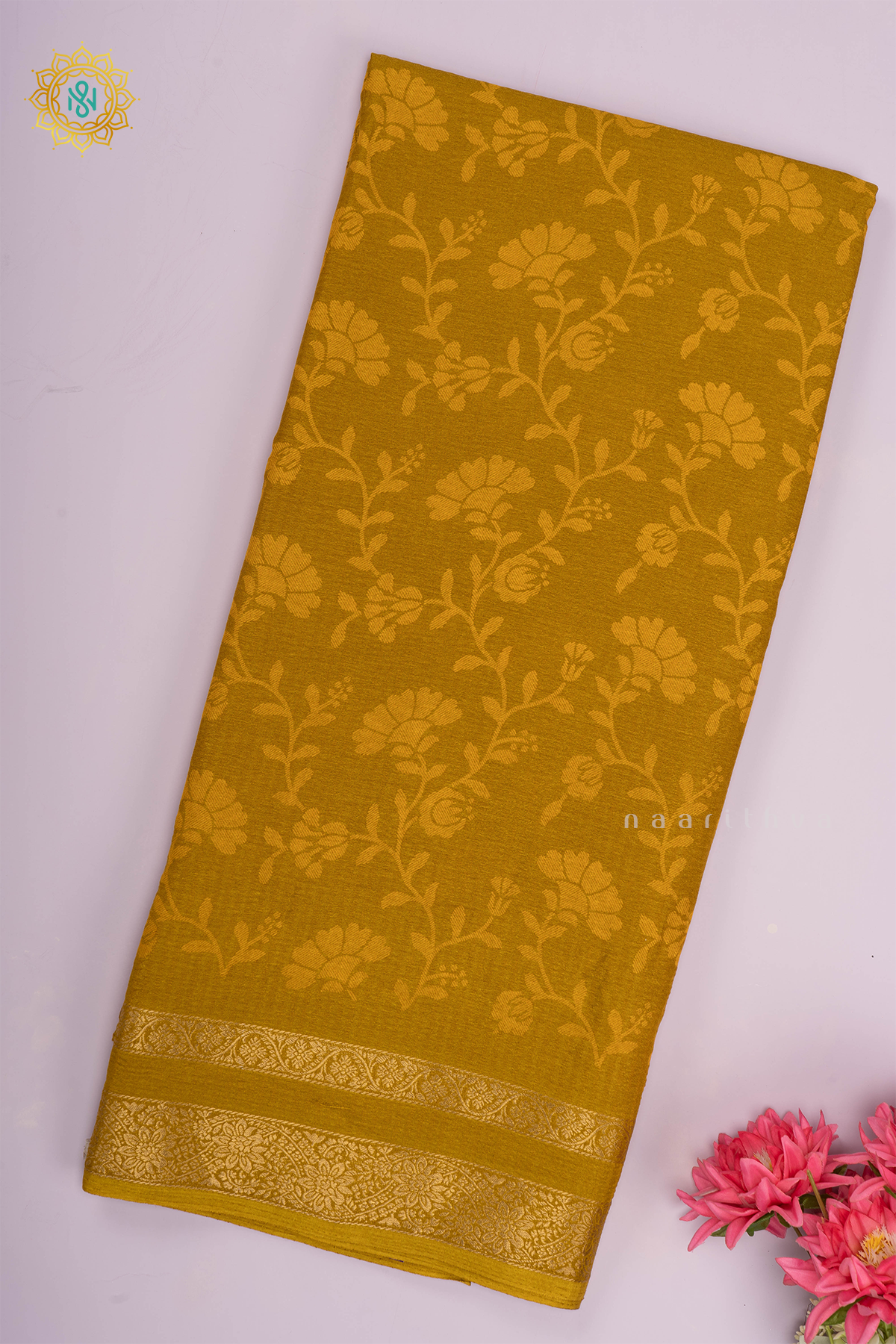 YELLOW - SEMI CREPE SILK
