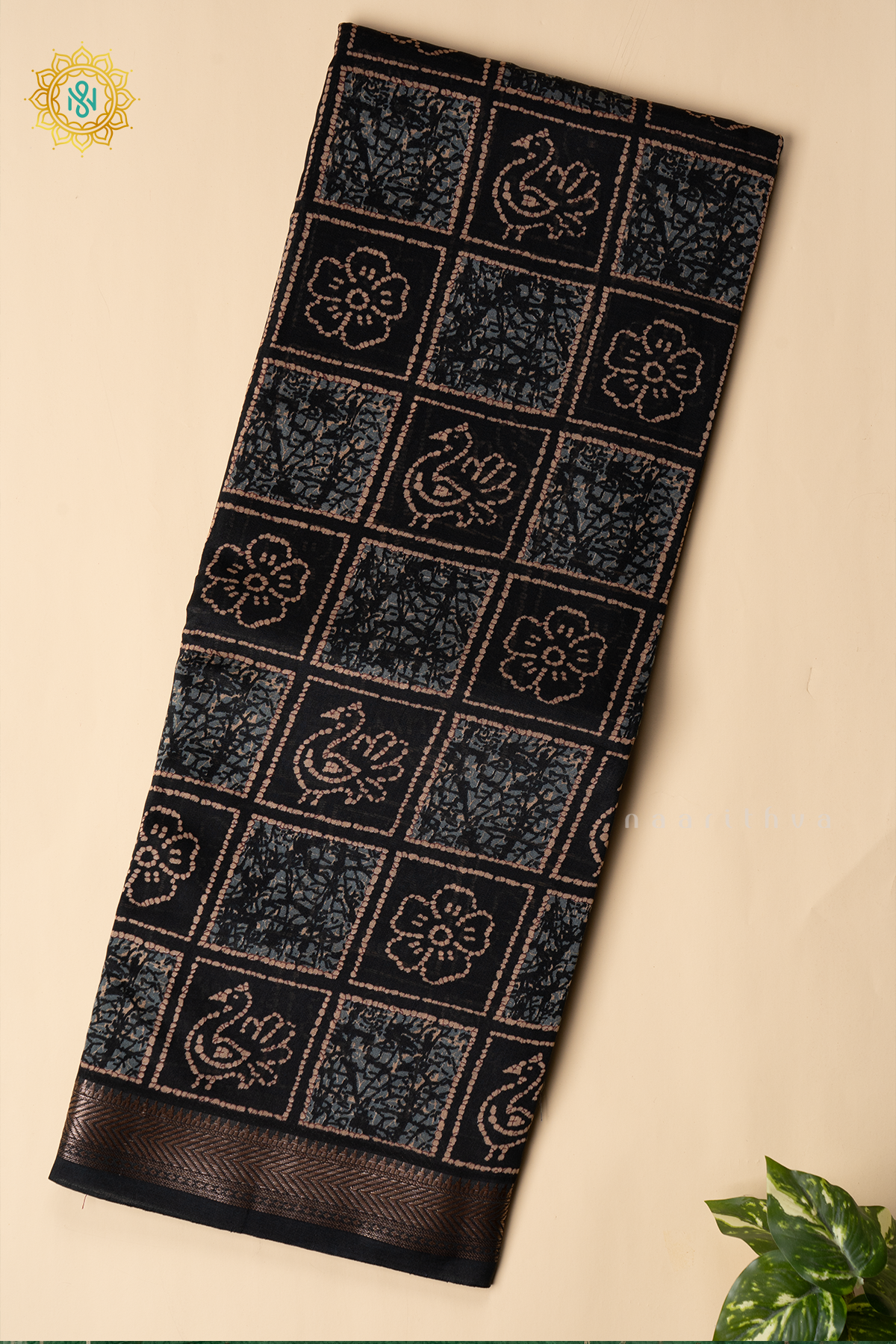 BLACK - CHANDERI SILK COTTON