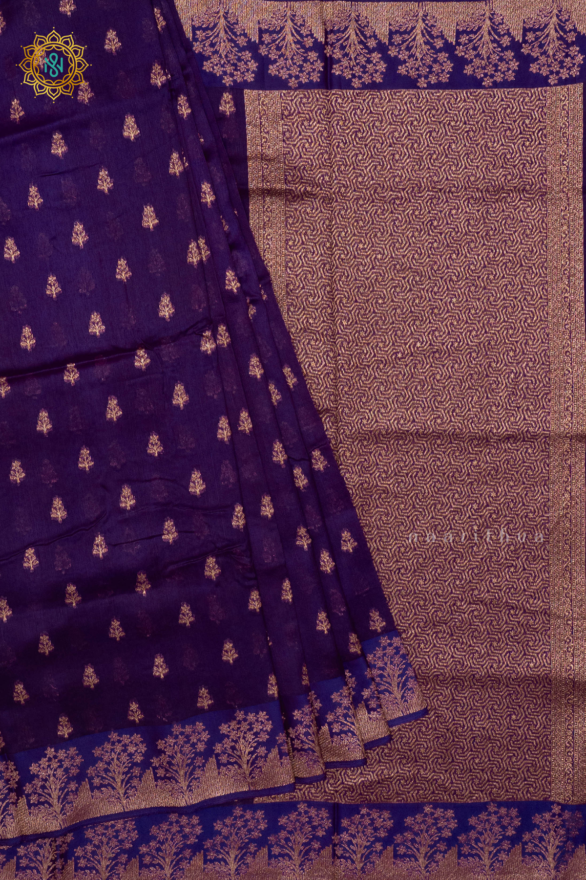 PURPLE - SEMI TUSSAR SILK