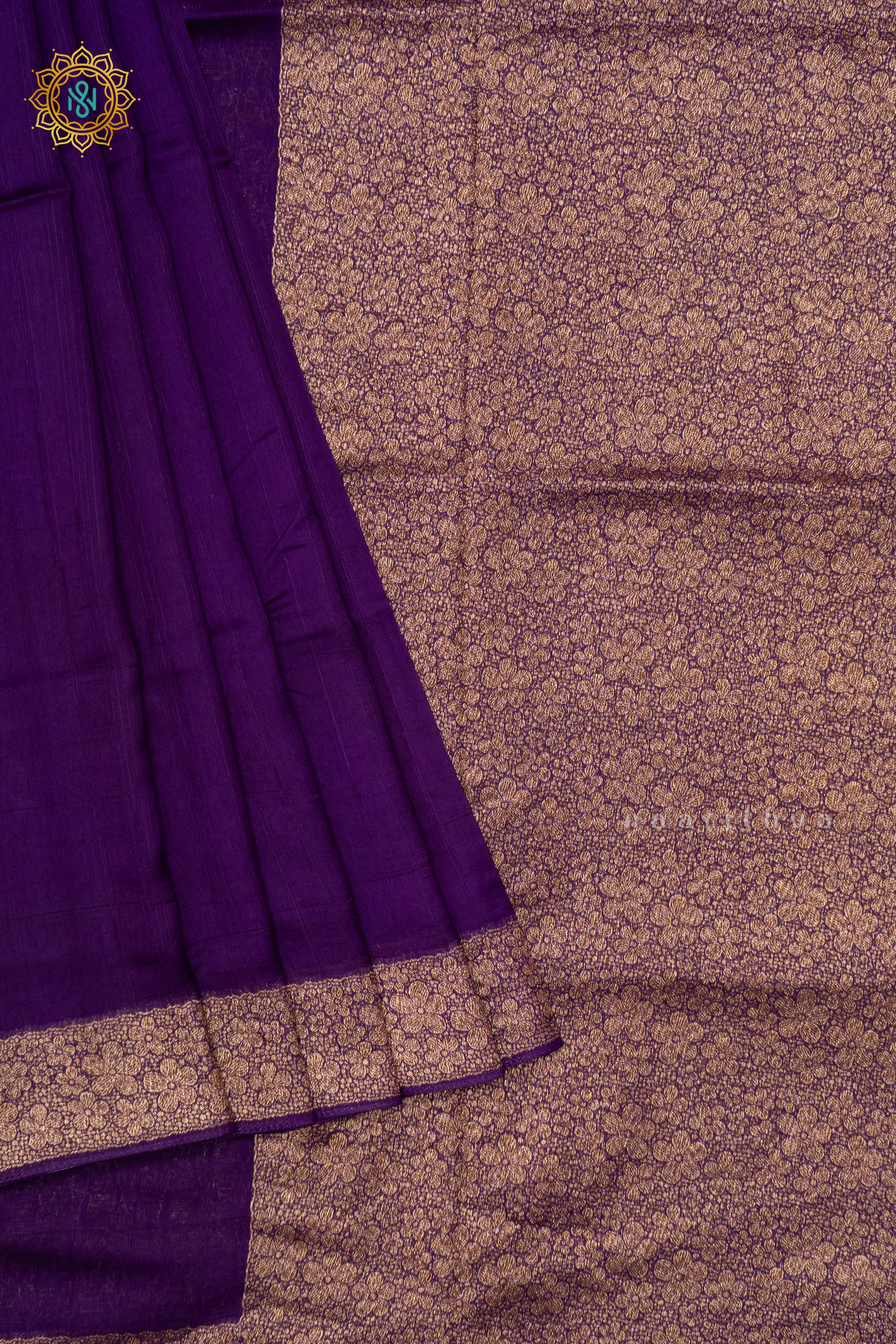PURPLE -SEMI TUSSAR SILK