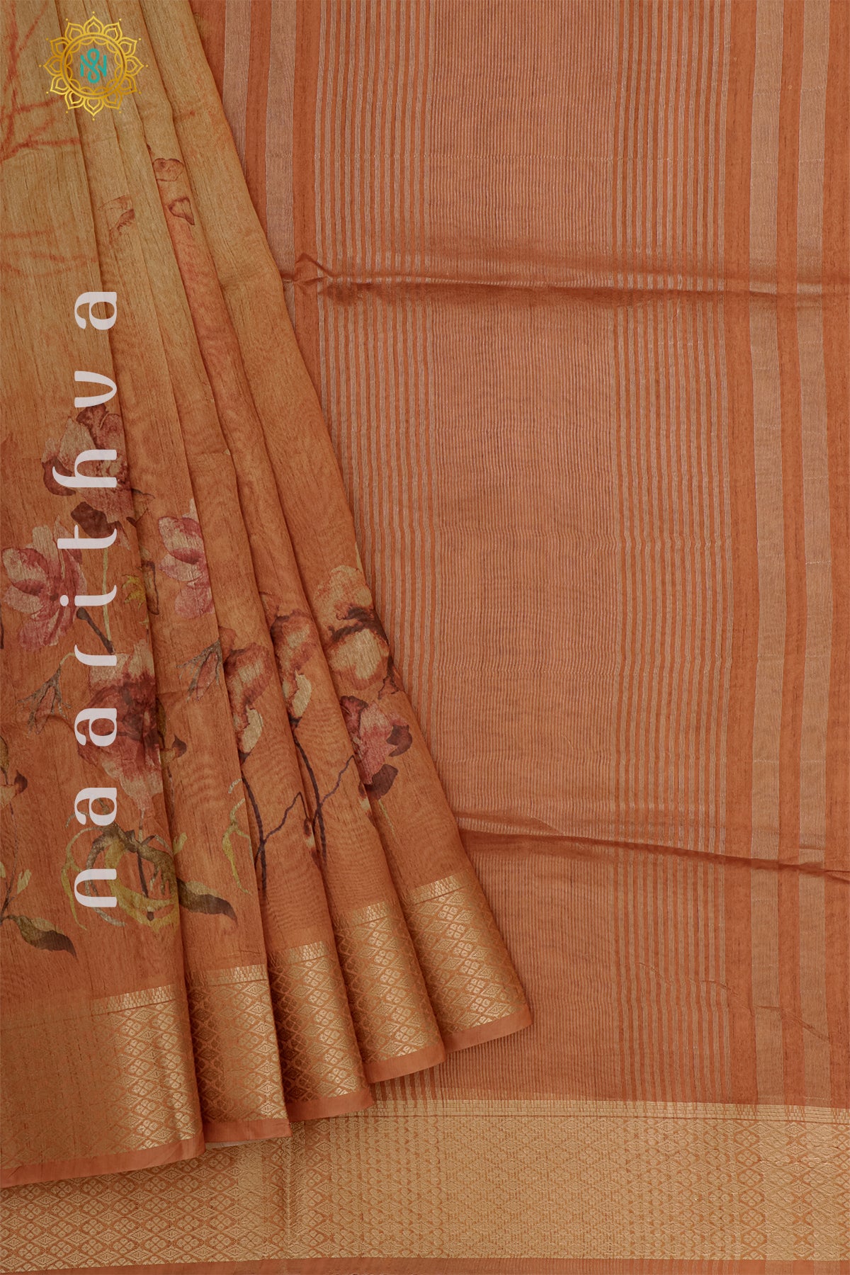 ORANGE - SEMI TUSSAR SILK