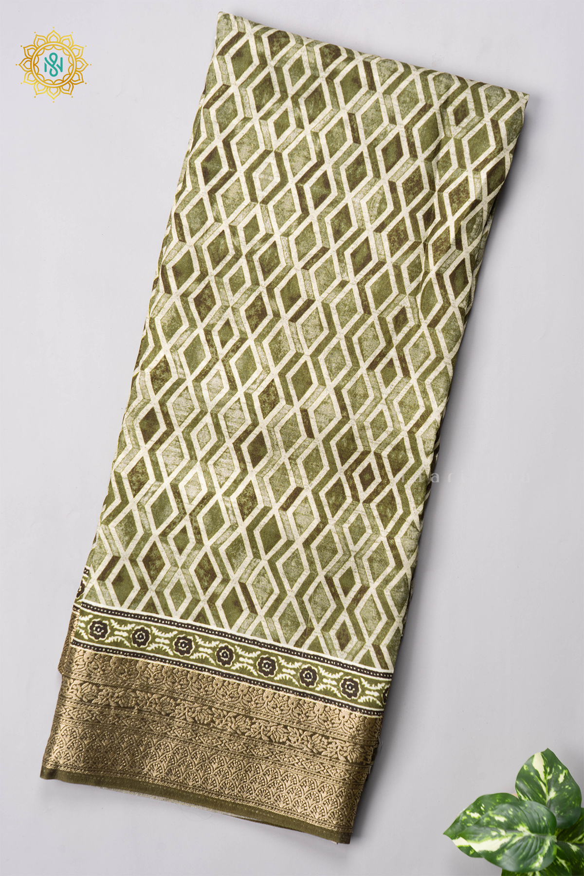 OLIVE GREEN - SEMI CREPE SILK