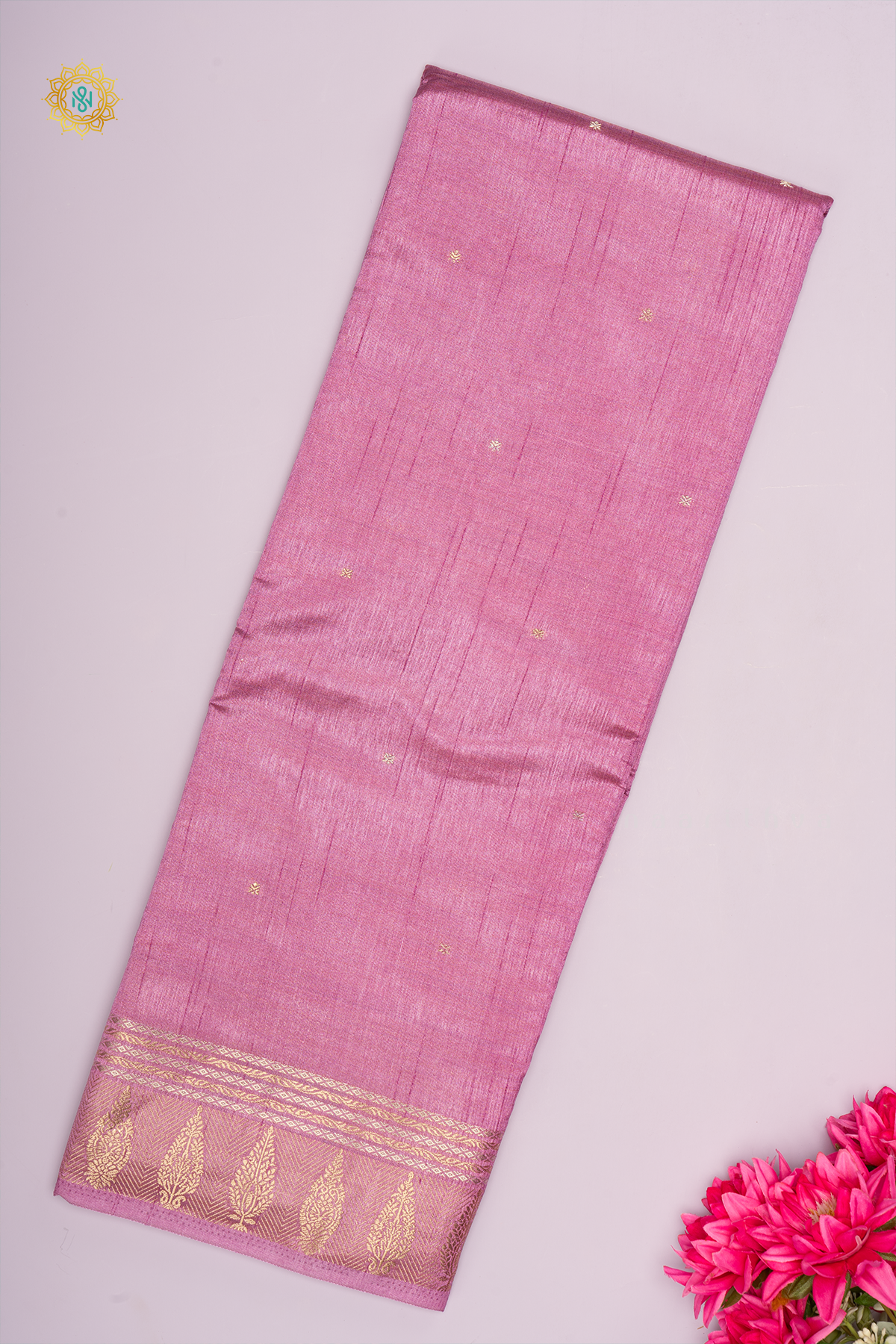 LIGHT PINK - SEMI RAW SILK