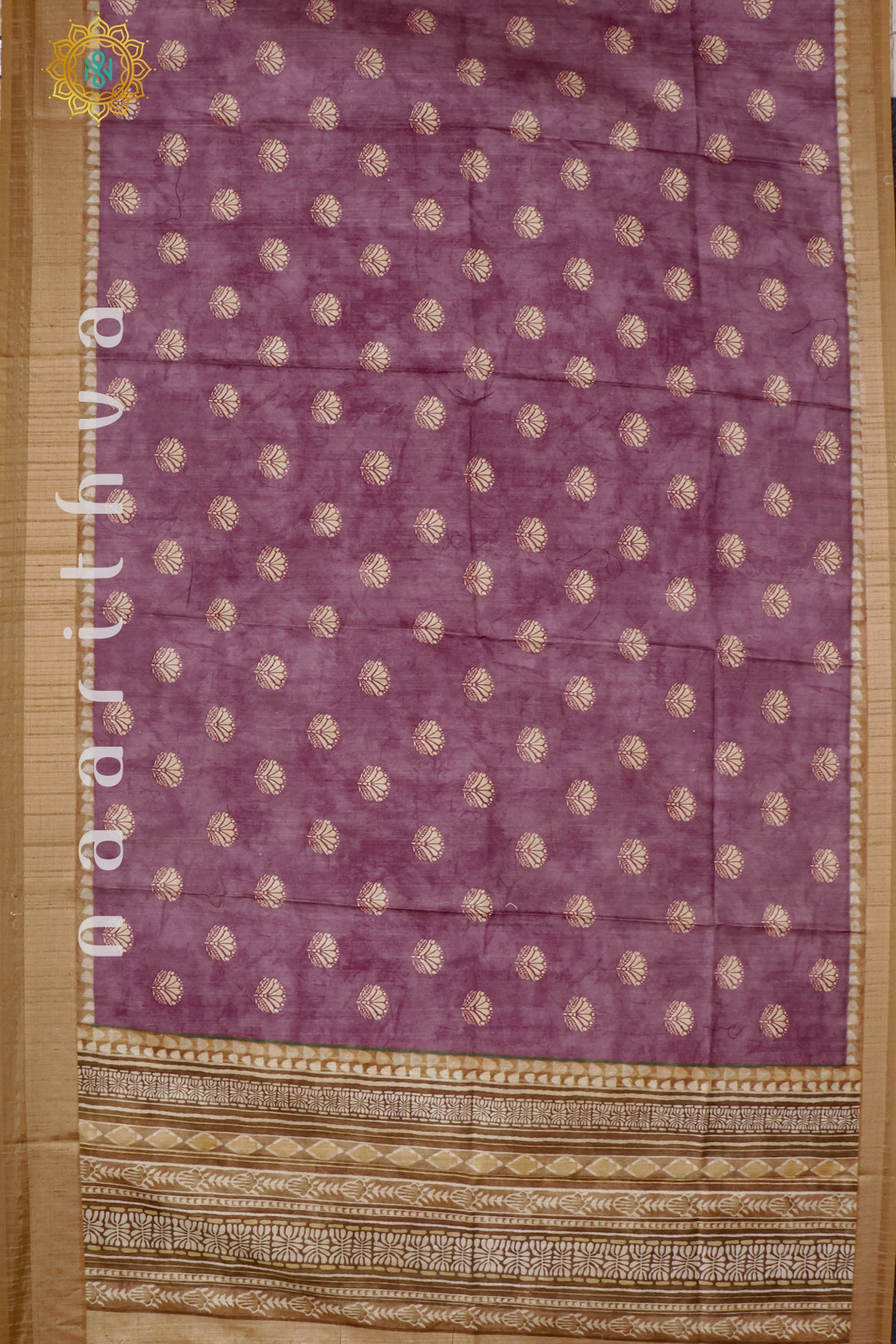 LAVENDER WITH BROWN - DOLA SILK