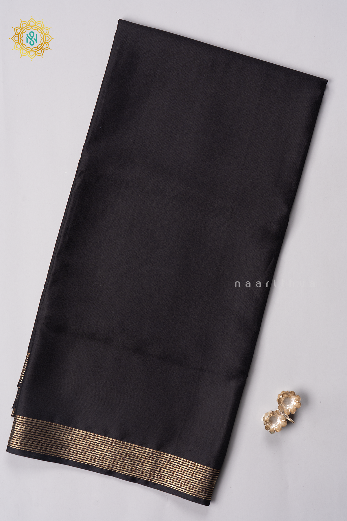 BLACK - SEMI MYSORE CREPE SILK
