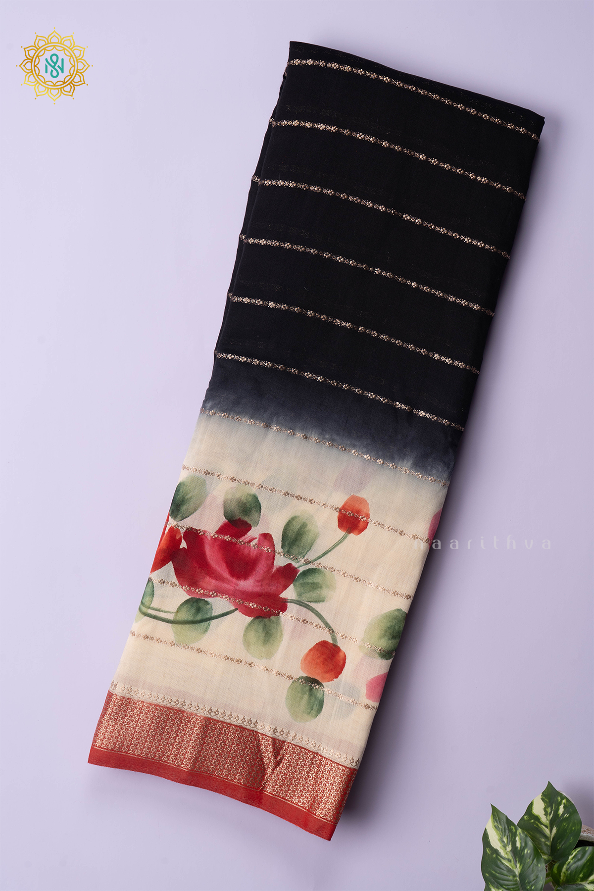 BLACK WITH RED - BUTTER CREPE