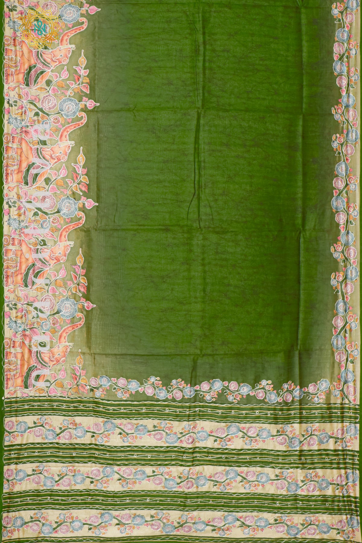 GREEN - CHANDERI SILK COTTON