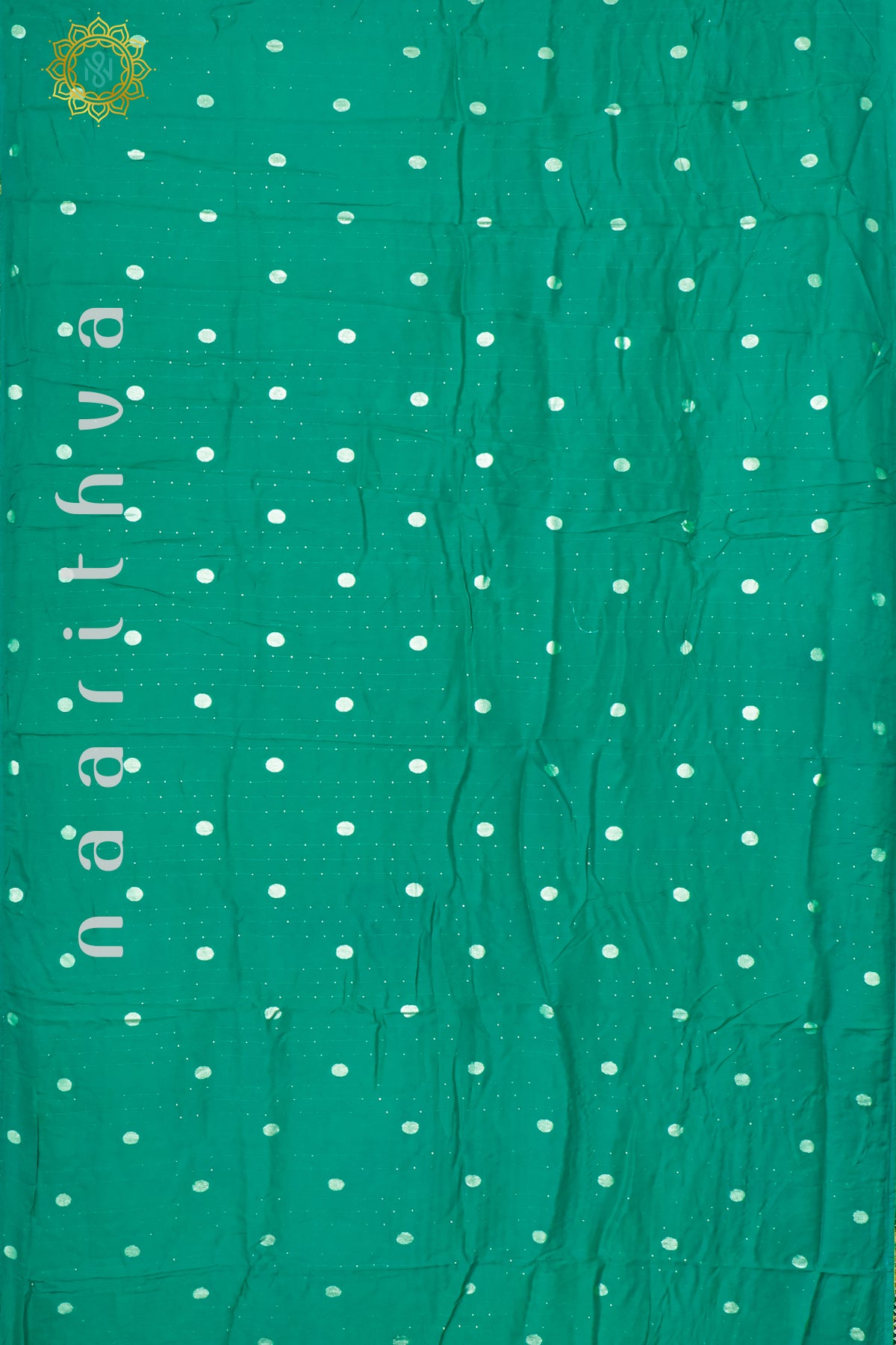 AQUA GREEN WITH NAVY BLUE - DOLA SILK