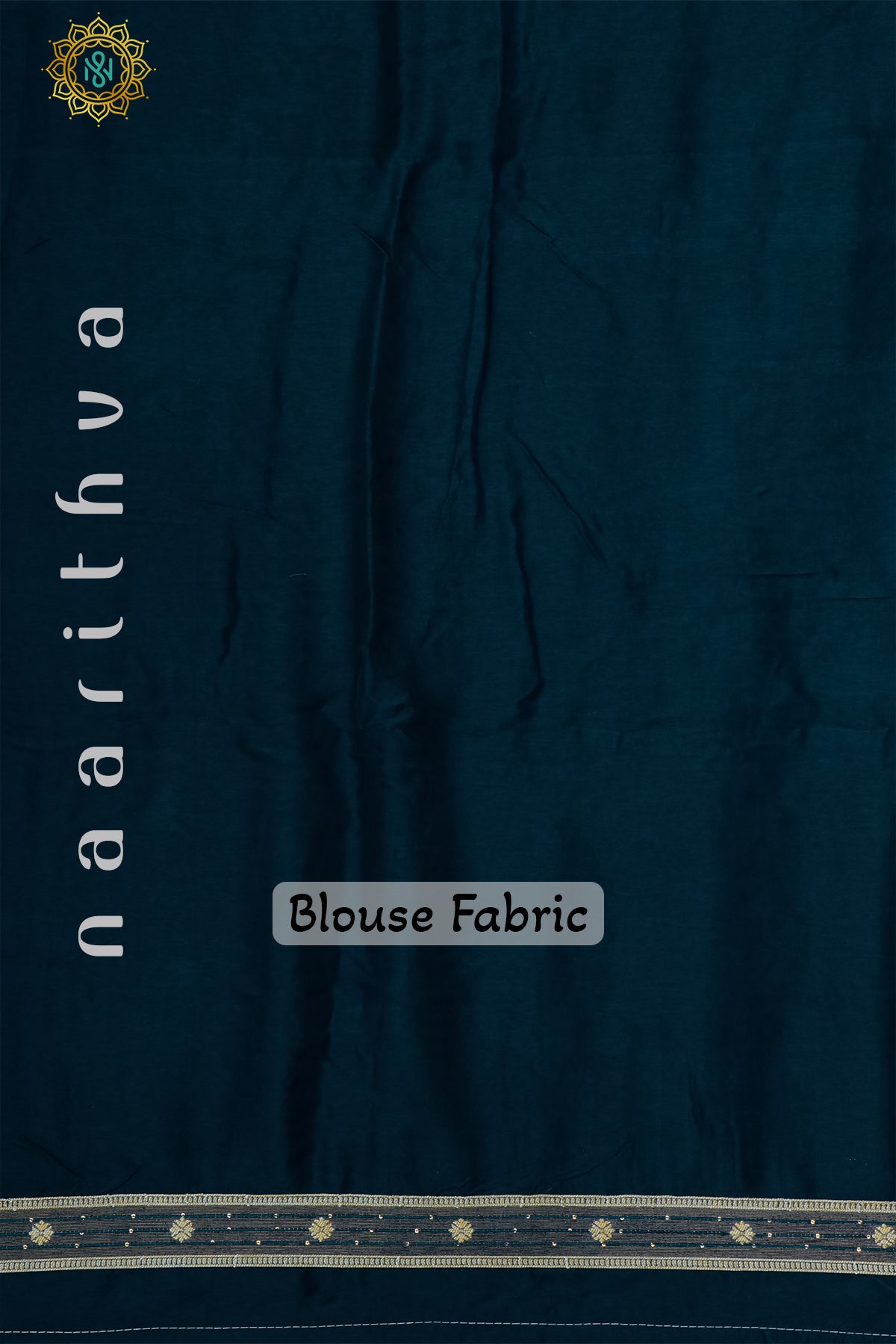 LIGHT BLUE WITH PEACOCK BLUE - DOLA SILK