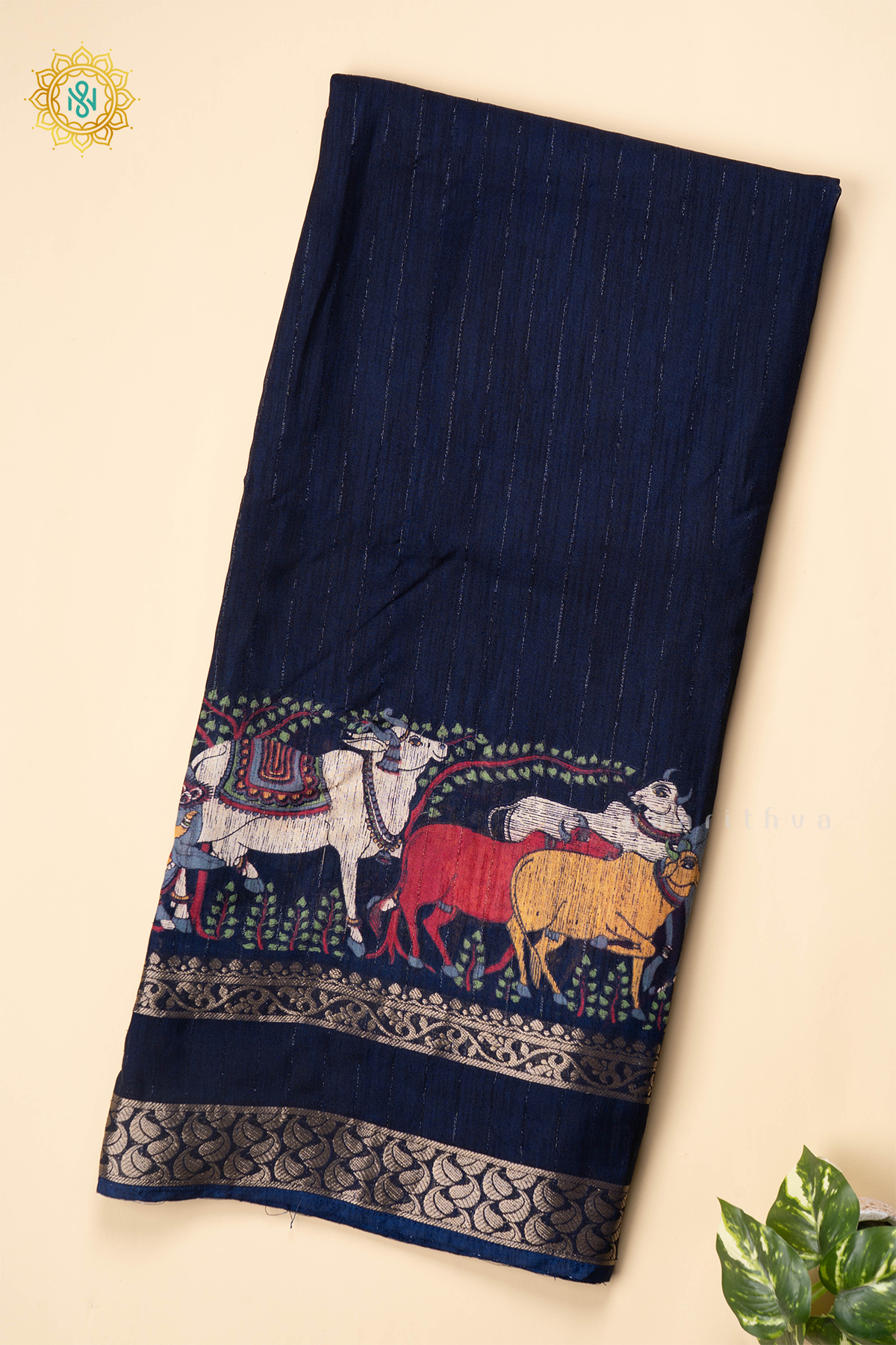 NAVY BLUE - JUTE COTTON