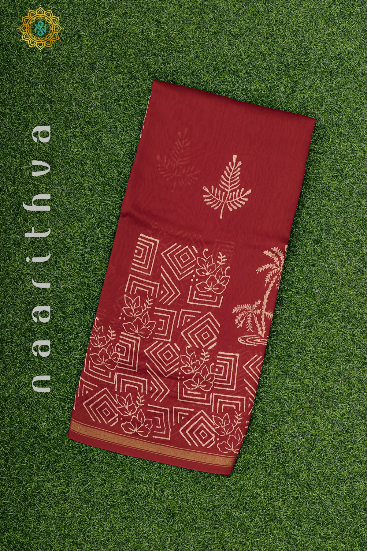 MAROON - CHANDERI  COTTON