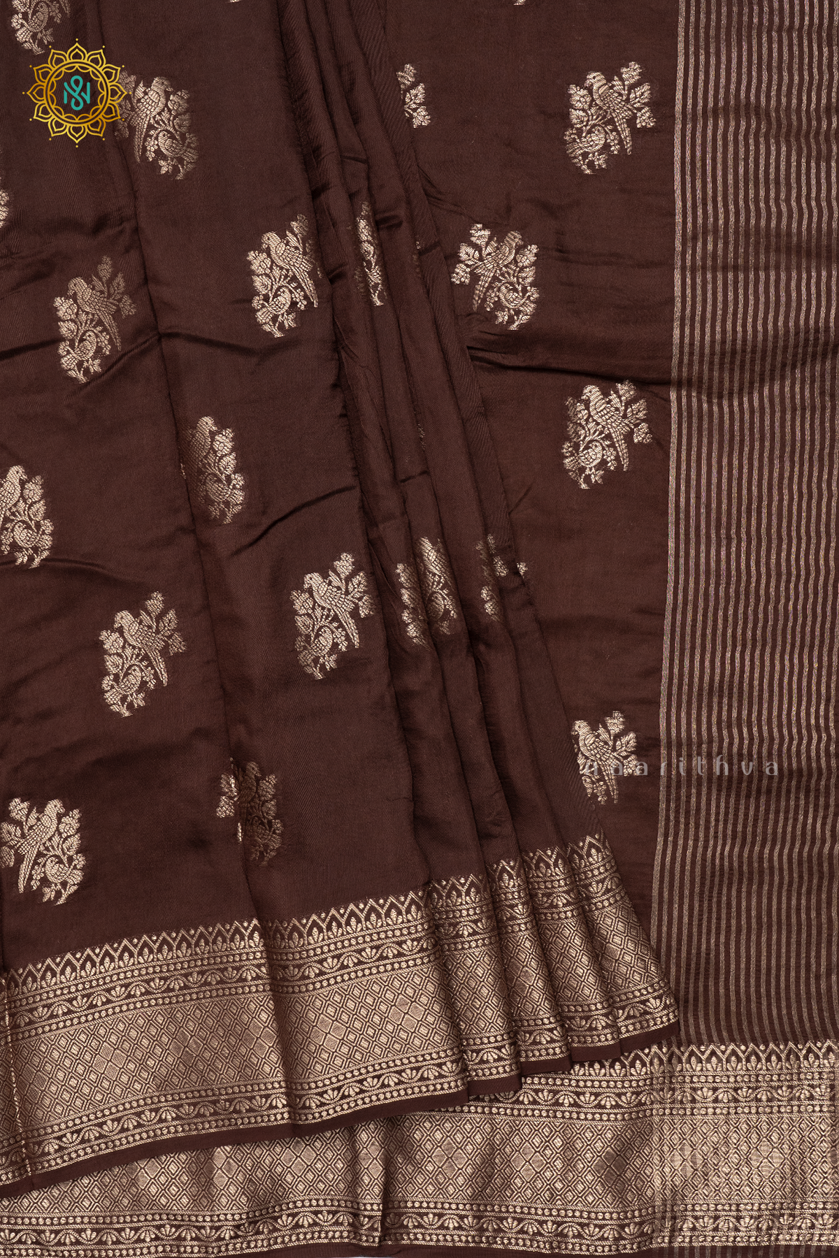 BROWN WITH YELLOW - DOLA SILK