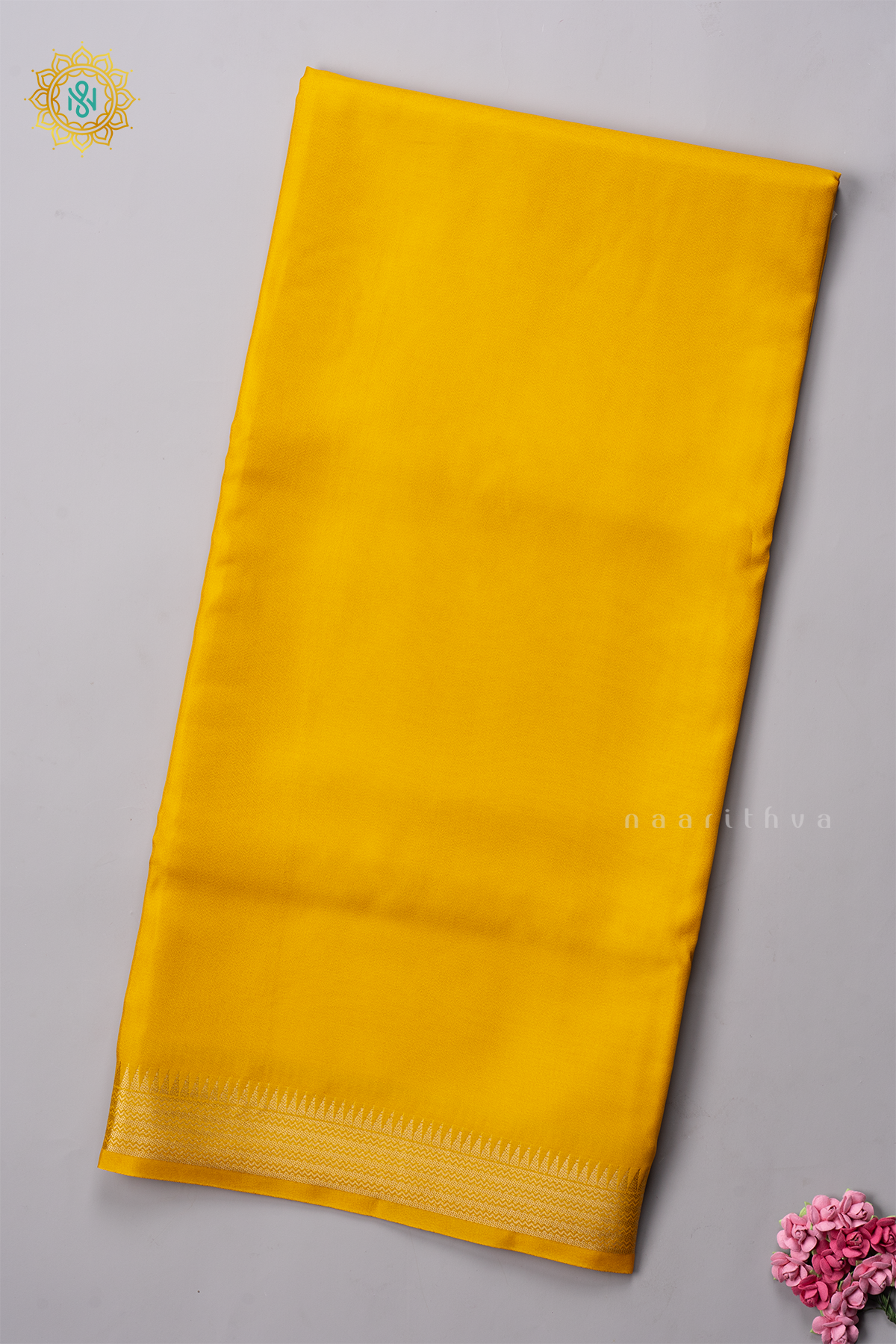 YELLOW - SEMI MYSORE CREPE SILK