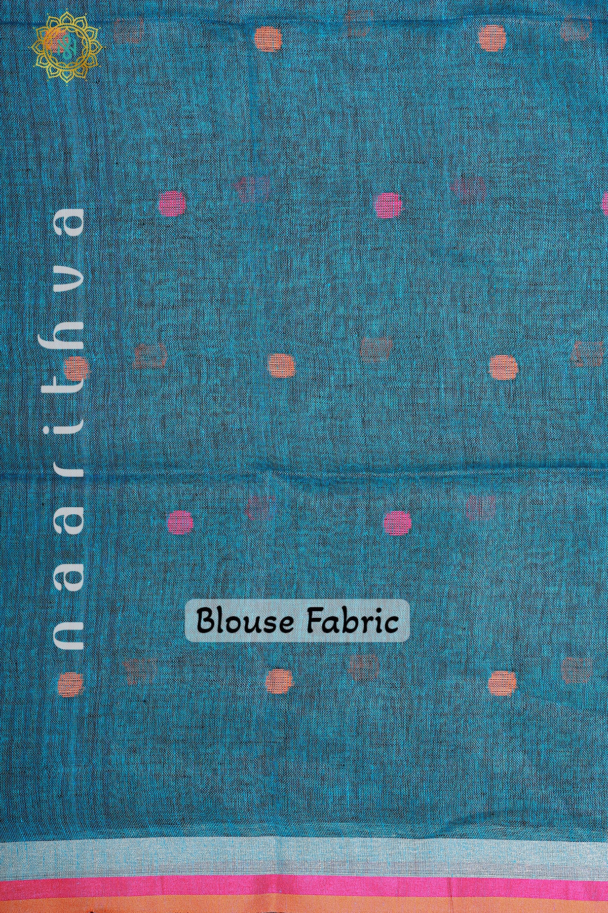 BLUE WITH AQUA BLUE - PURE LINEN