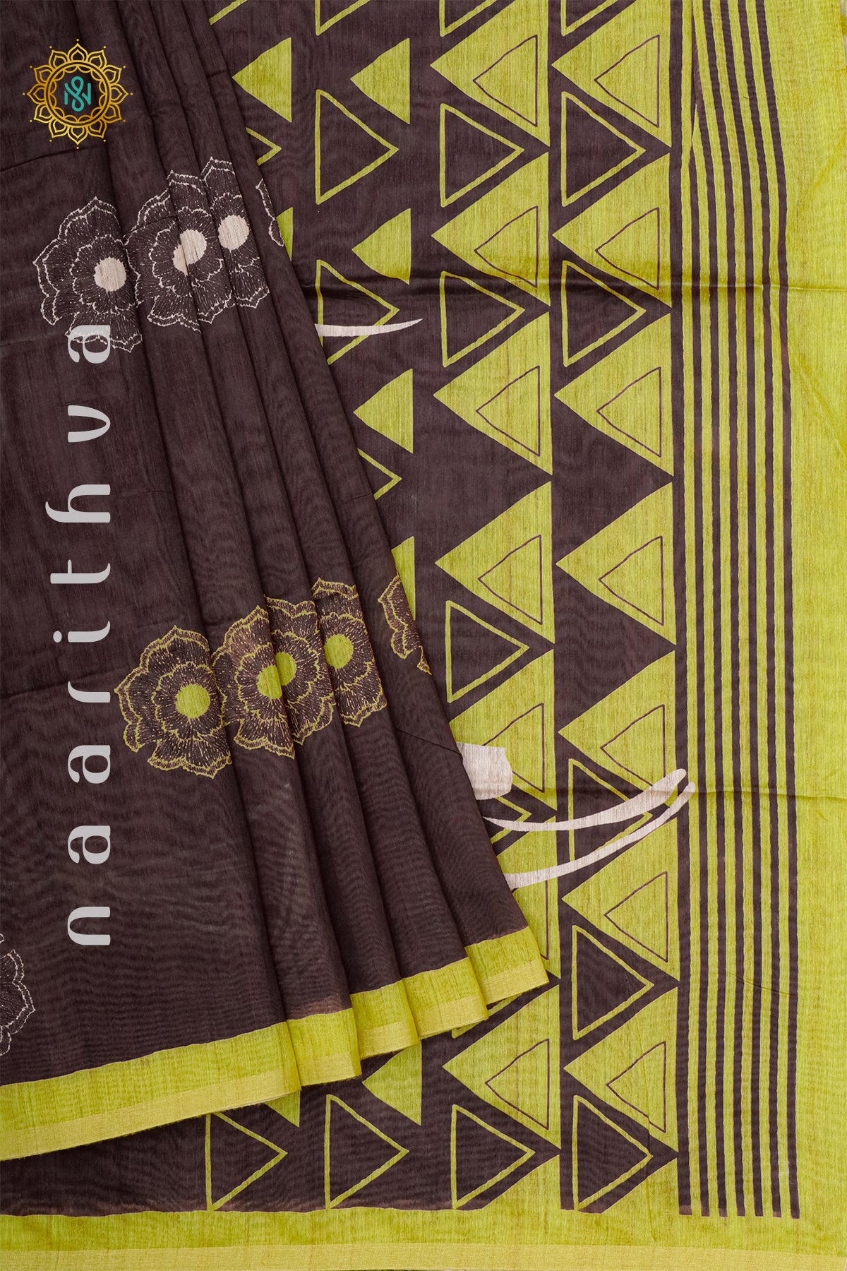 BROWN WITH LEMON YELLOW - SEMI TUSSAR