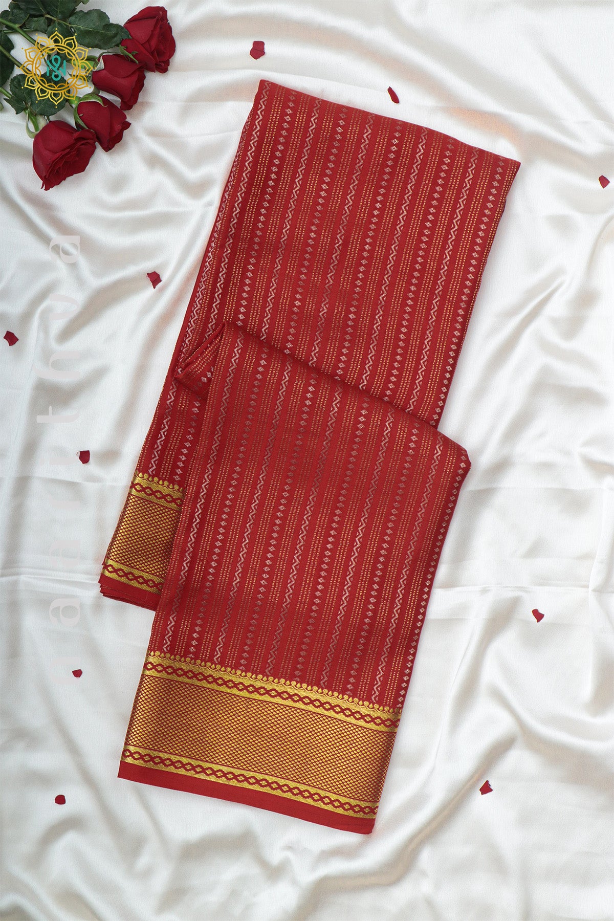 RED - PURE MYSORE CREPE SILK