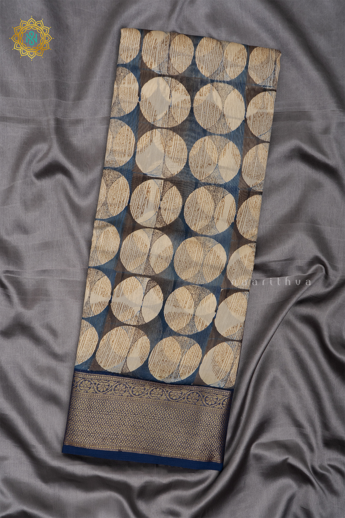 TEAL BLUE - CHANDERI SILK COTTON