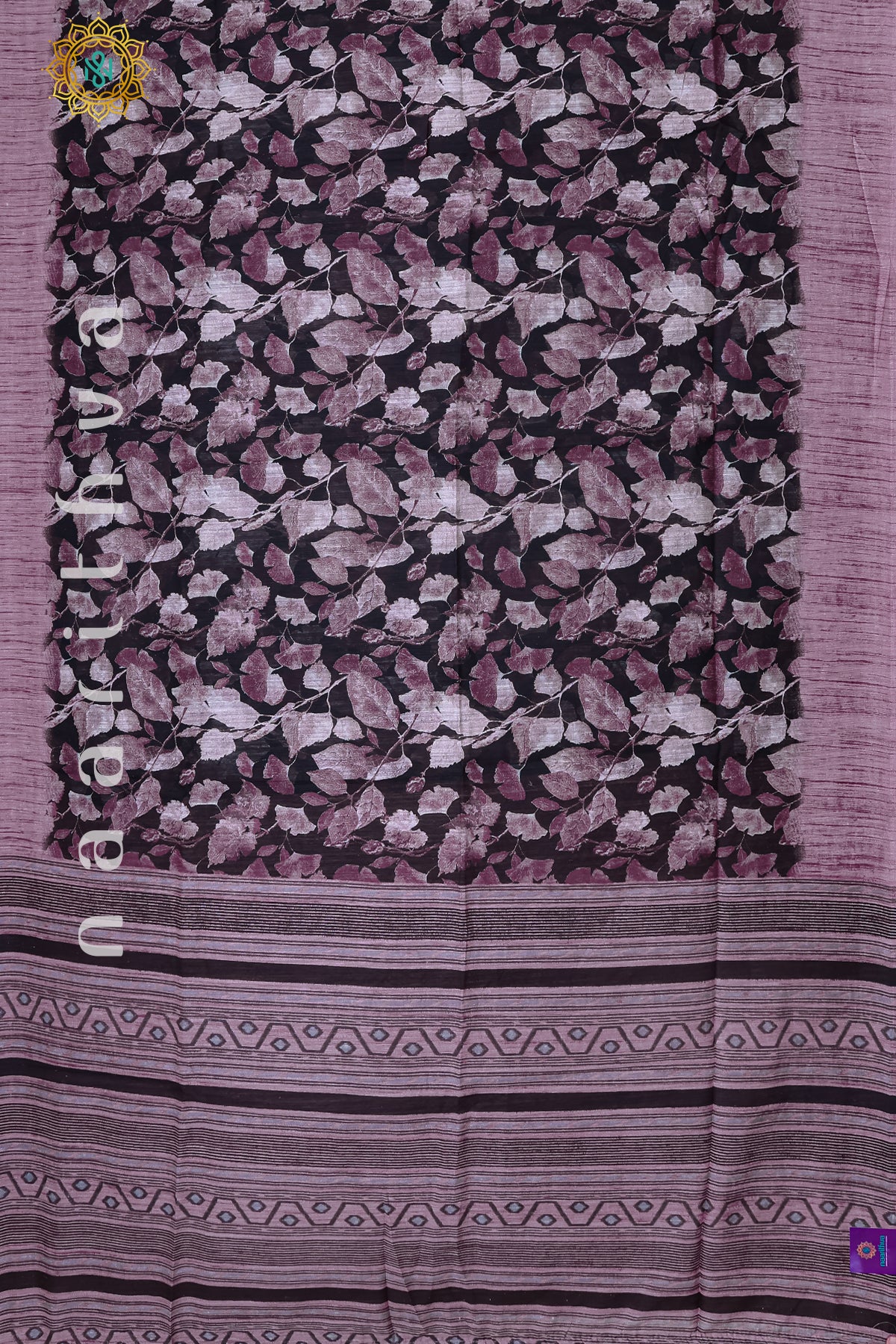 BLACK WITH PINK - JUTE COTTON